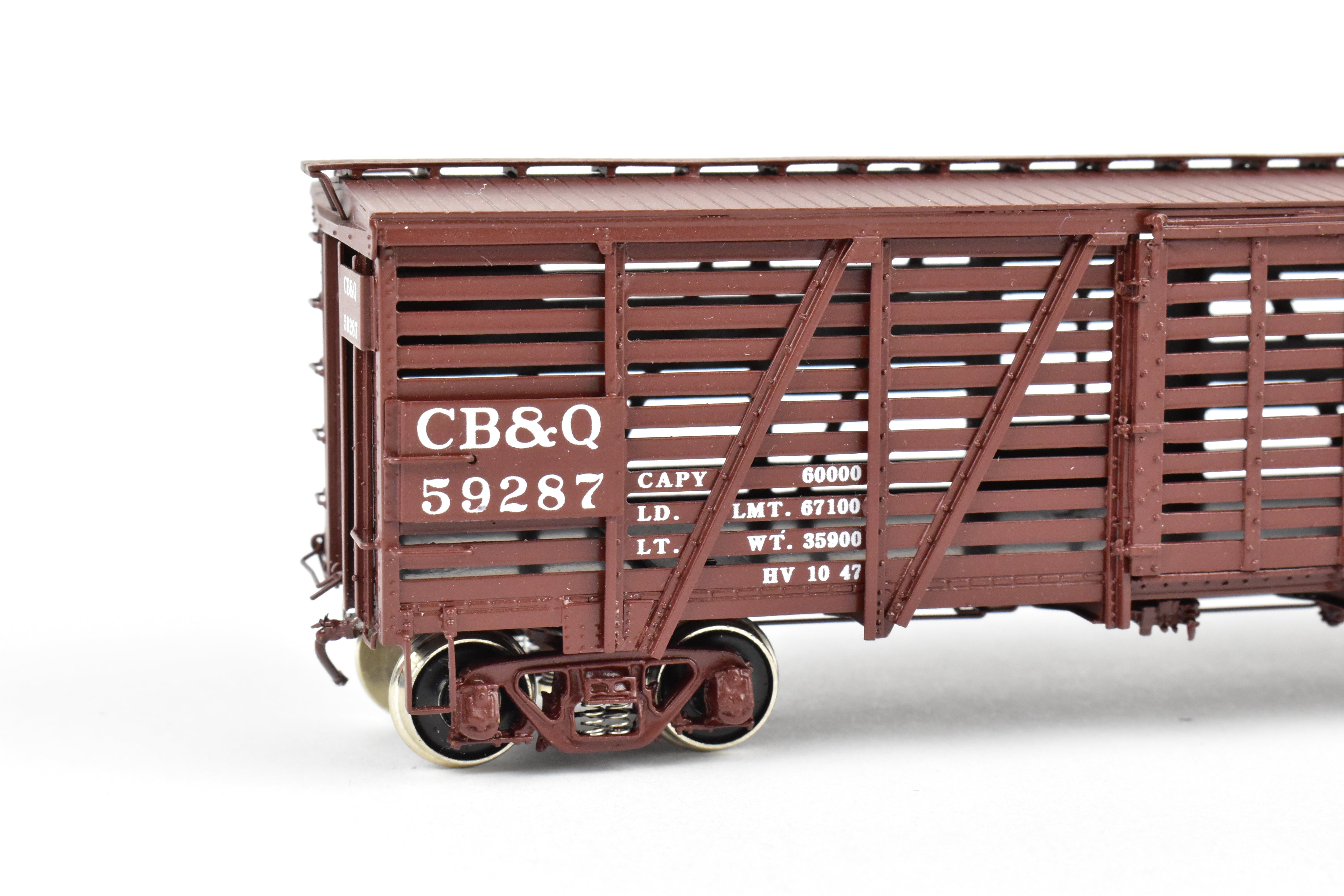 HO Scale Brass Challenger Imports CIL CB&Q - Burlington Route Class SM-16 36-Foot Stock Car Freight Package No. 59287