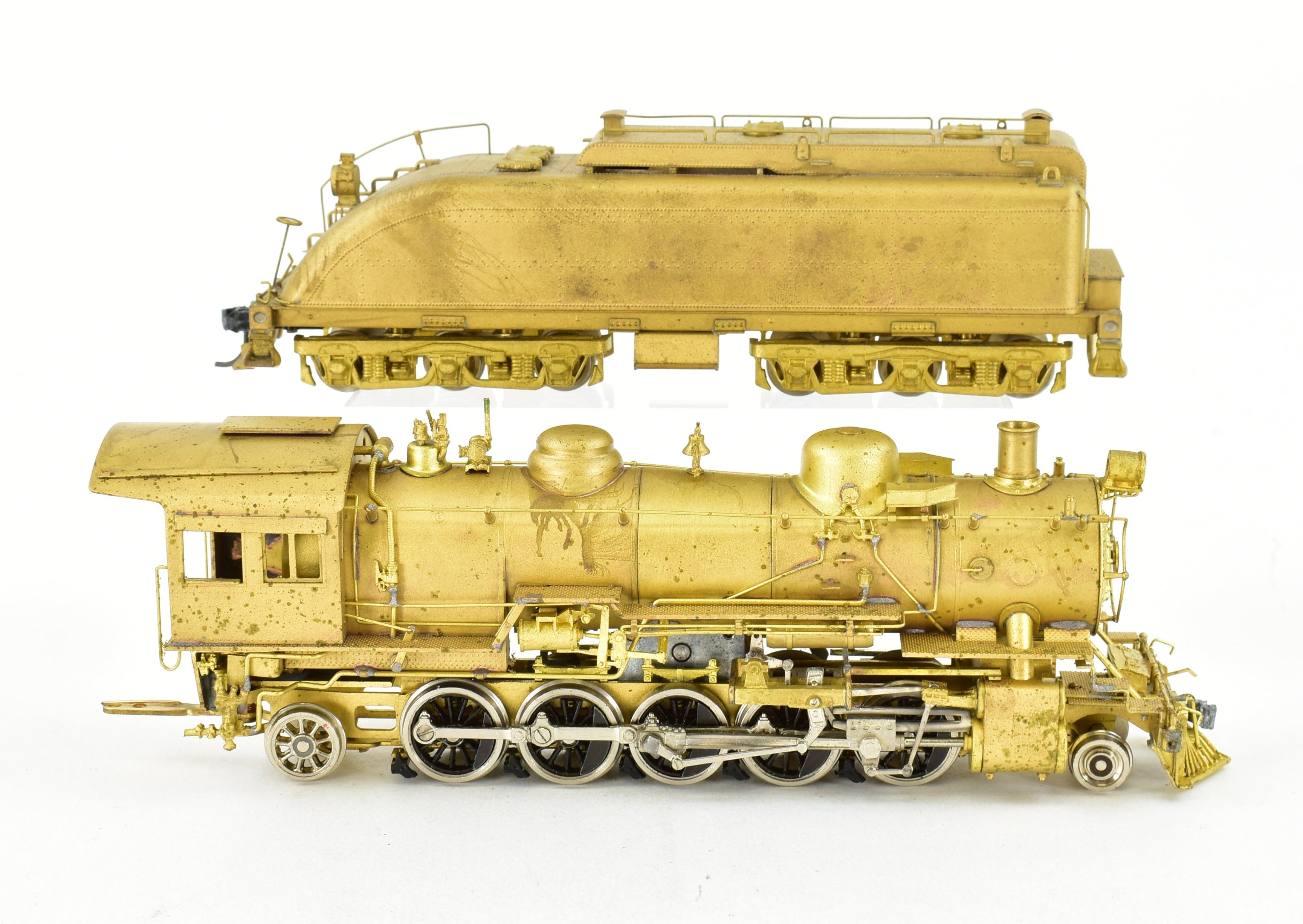 HO Brass Westside Model Co. ATSF Santa Fe 1600 2-10-2 Model with Spare Parts