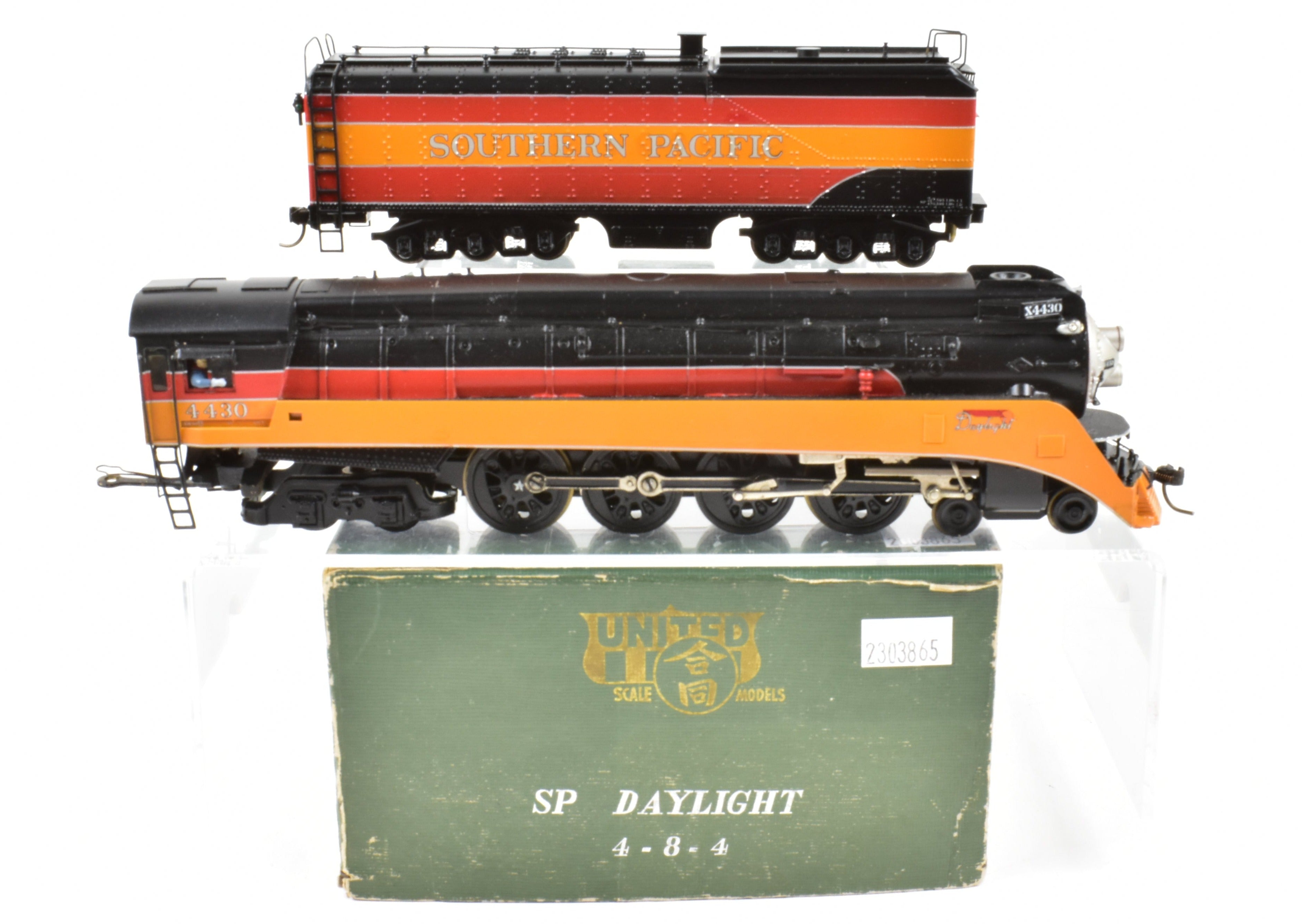High - Quality HO Scale Brass Pacific Fast Mail (PFM) Model - United SP - Southern Pacific Class GS - 4 4 - 8 - 4 Locomotive with Custom - Painted Daylight Finish