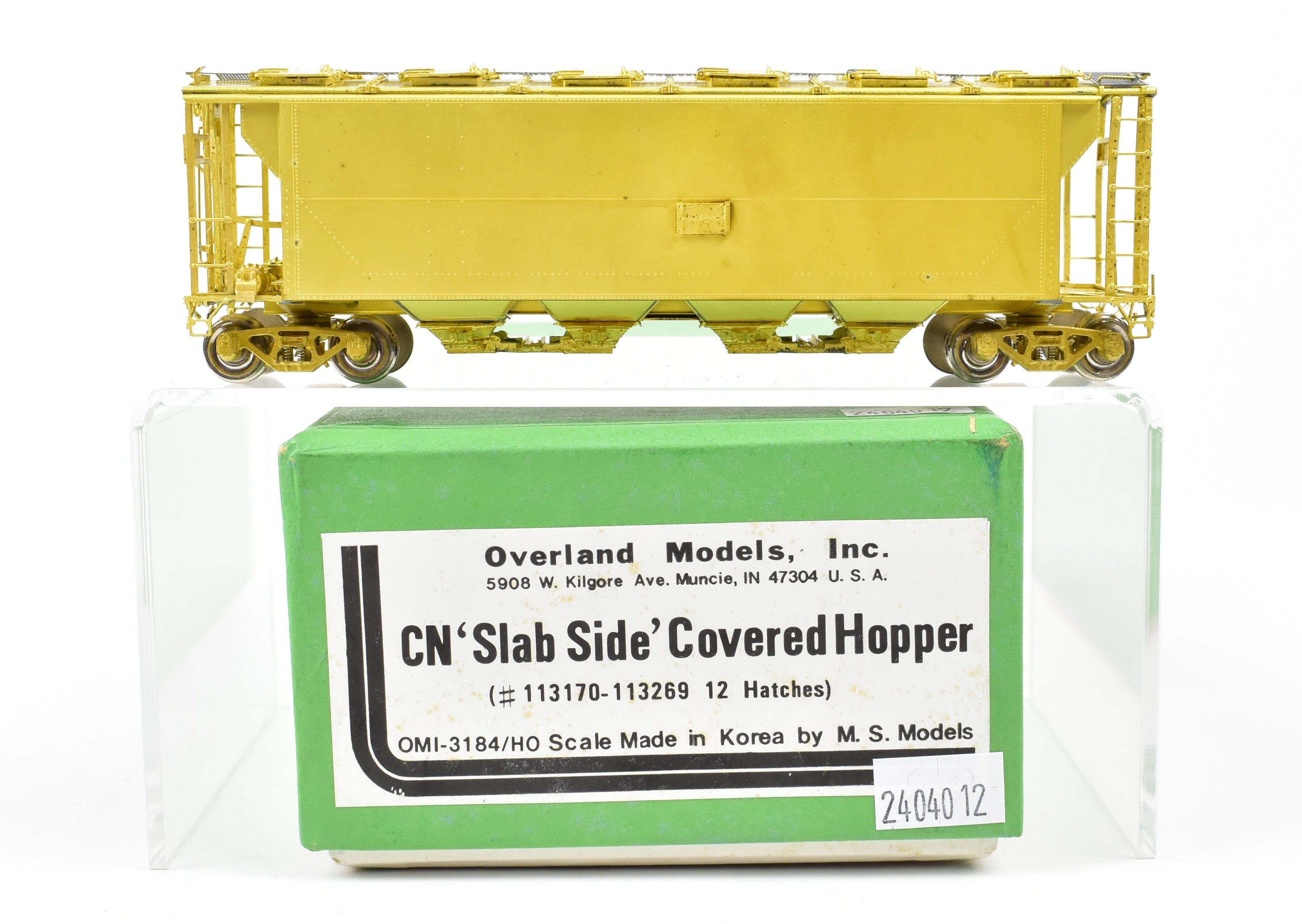 OMI HO Brass CNR Canadian National Railway 12-Hatch Slab Side Covered Hopper