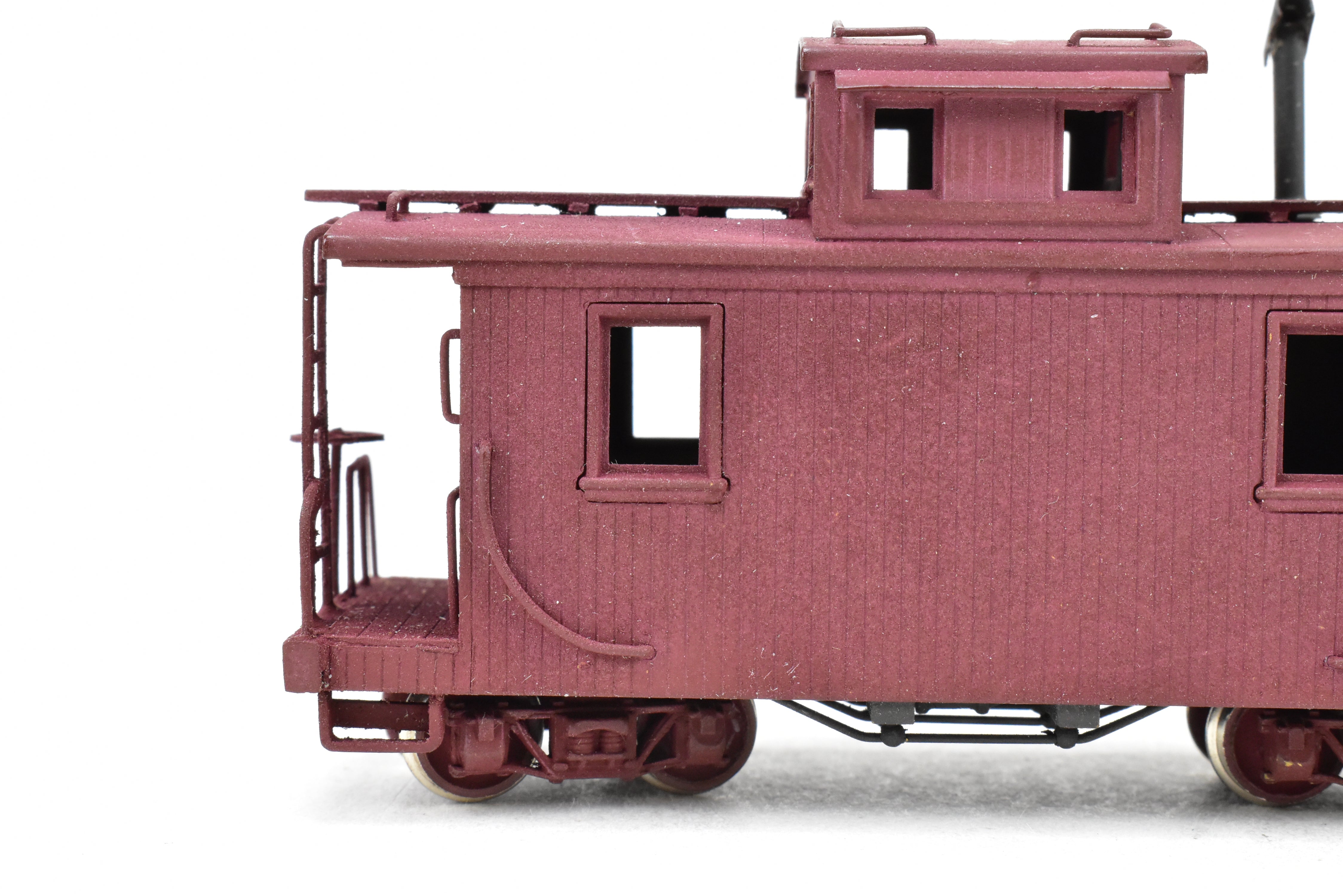 HOn3 Brass PFM - Denver & Rio Grande Western Unlettered Short Caboose in Red, No Box