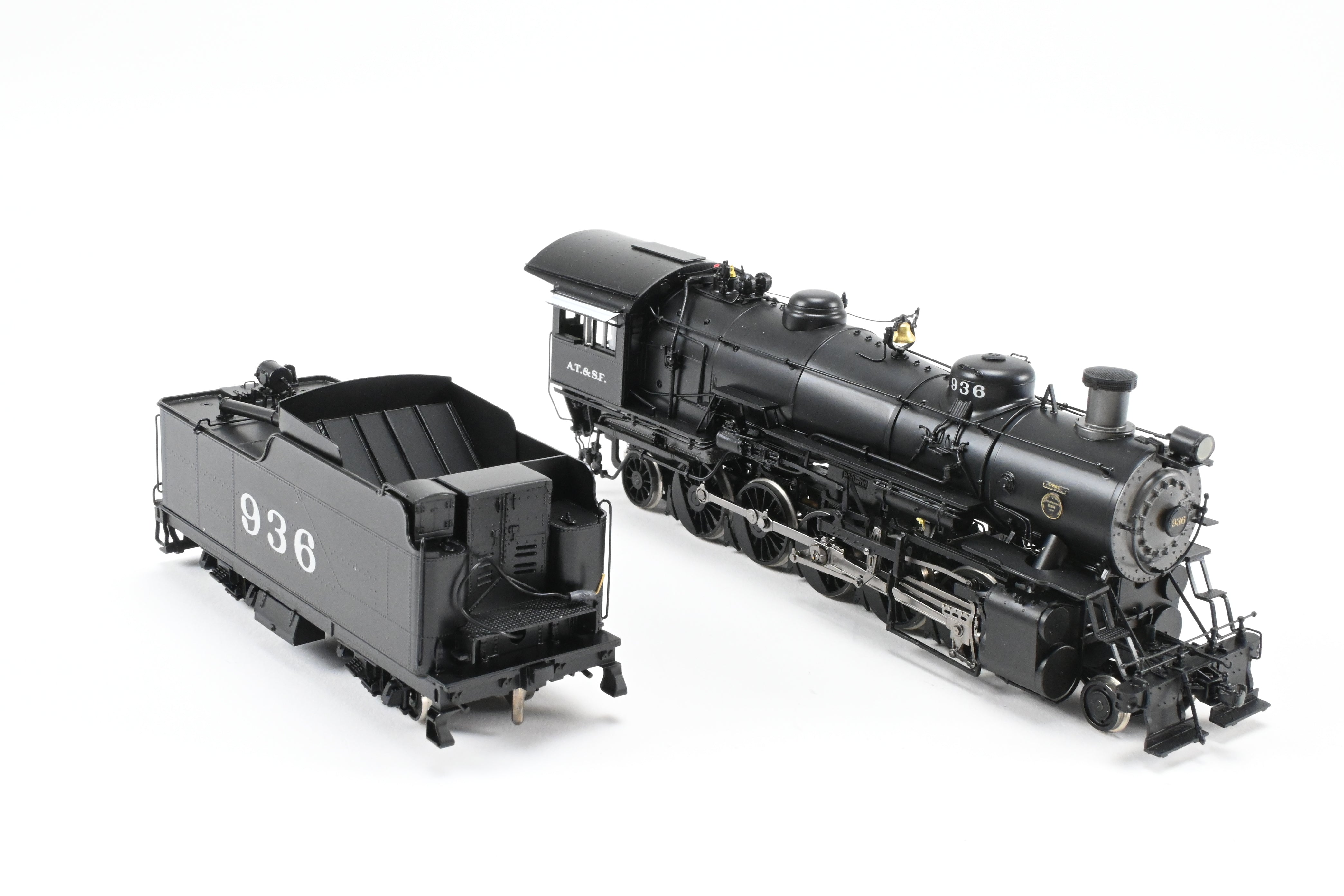 HO Scale Brass Division Point ATSF - Santa Fe 2-10-2 Freight Passenger Locomotive #936 with 8500 Gallon Coal Tender Model