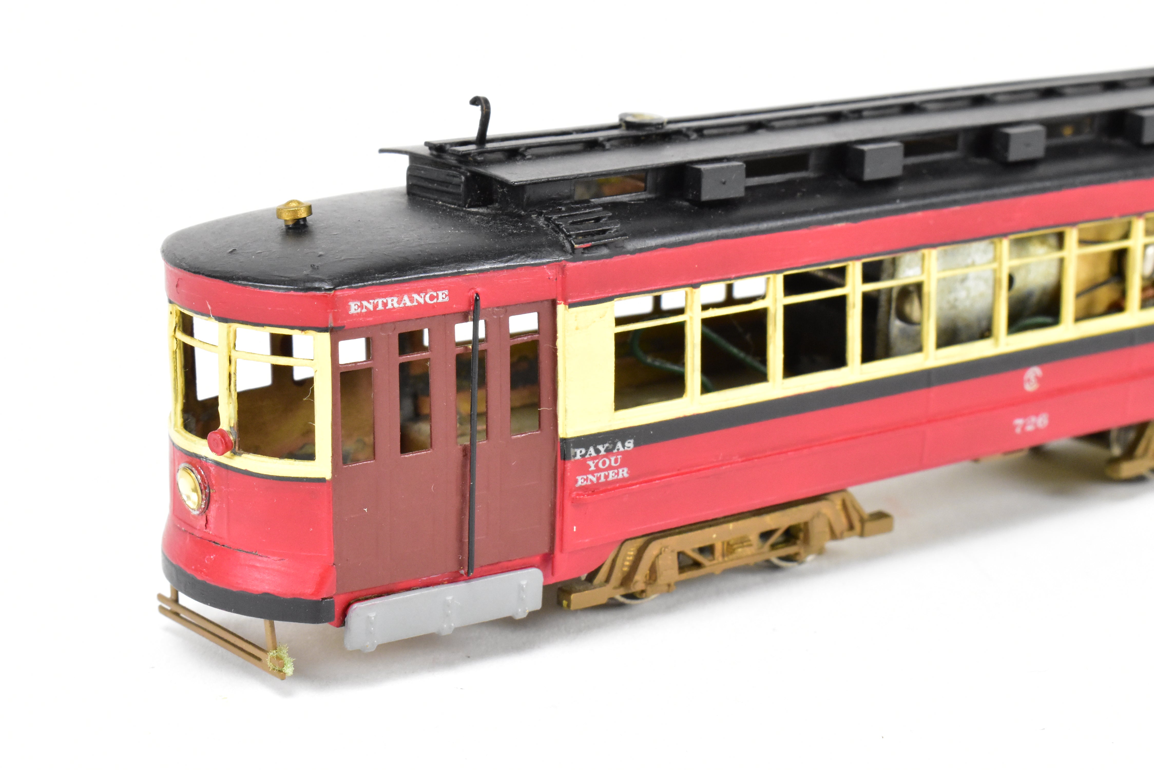 HO Scale Brass Chicago Surface Lines Pullman Car Model - Fairfield Models 343 CSL Custom Painted with Road Number 726
