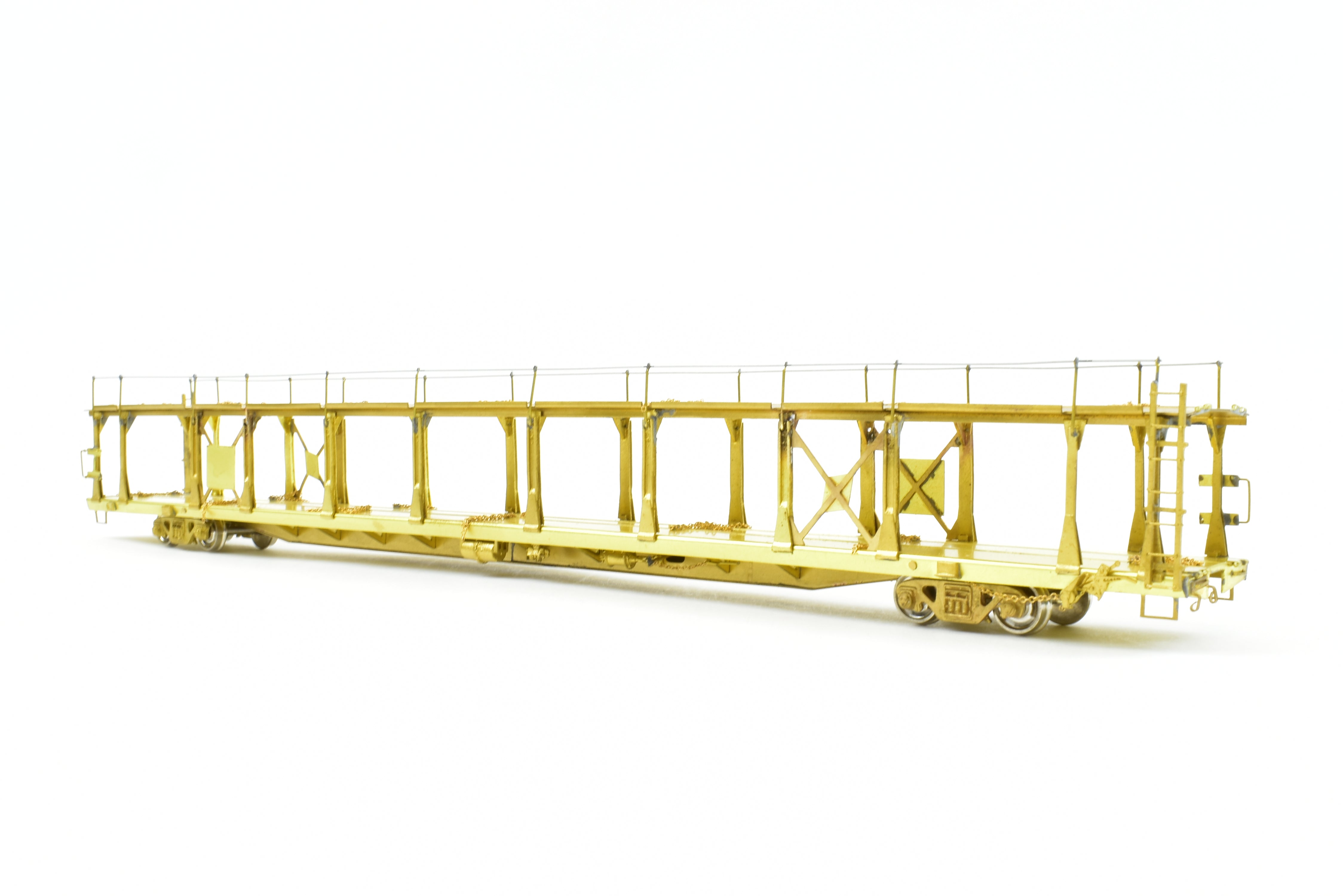 HO Scale Brass Bi - Level Open Auto Rack Model by Overland Models, Inc. for Various Railroad Roads