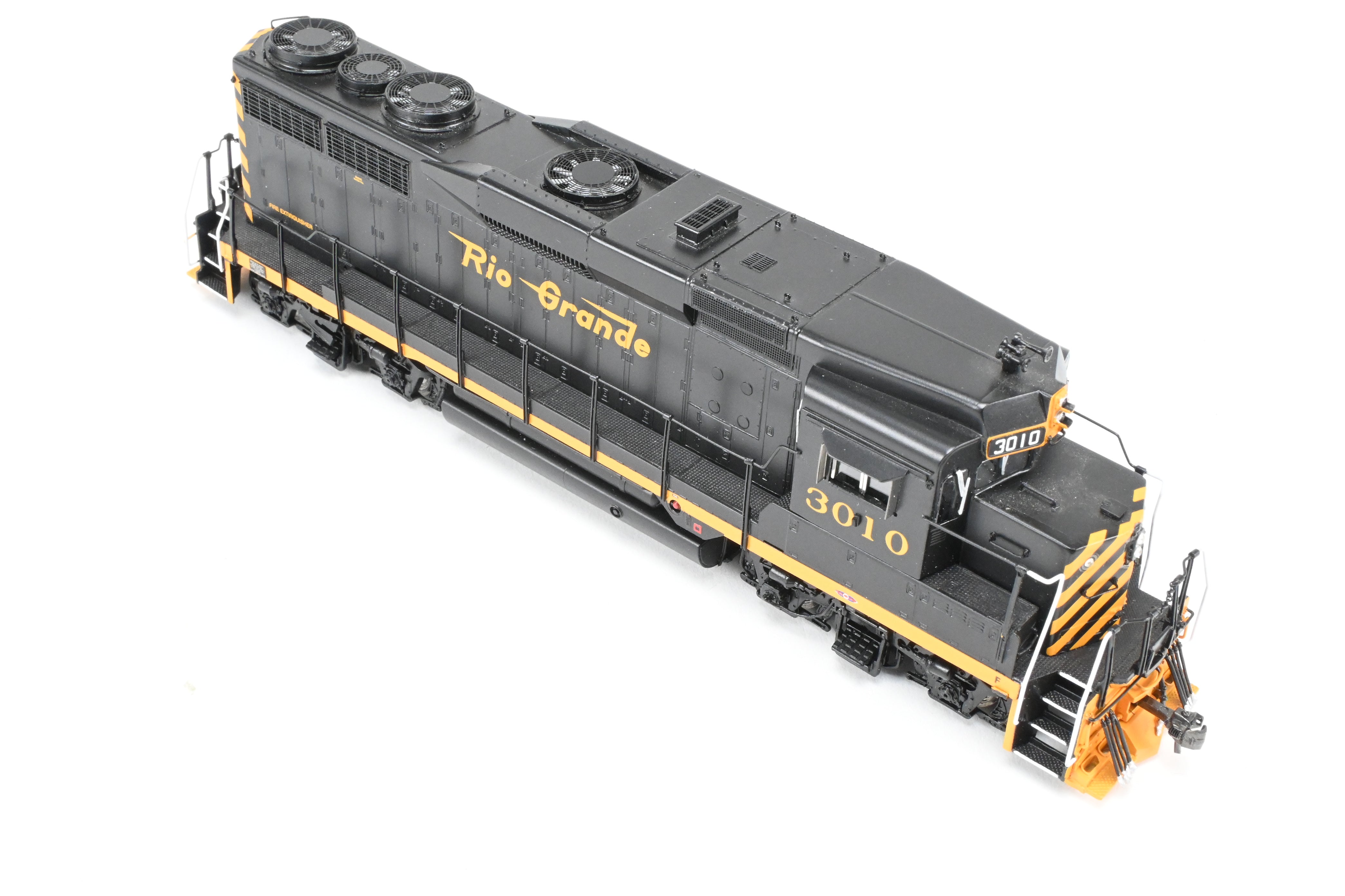 HO Scale Brass D&RGW EMD GP30 FP #3010 Black/Orange Model by Overland with DCC