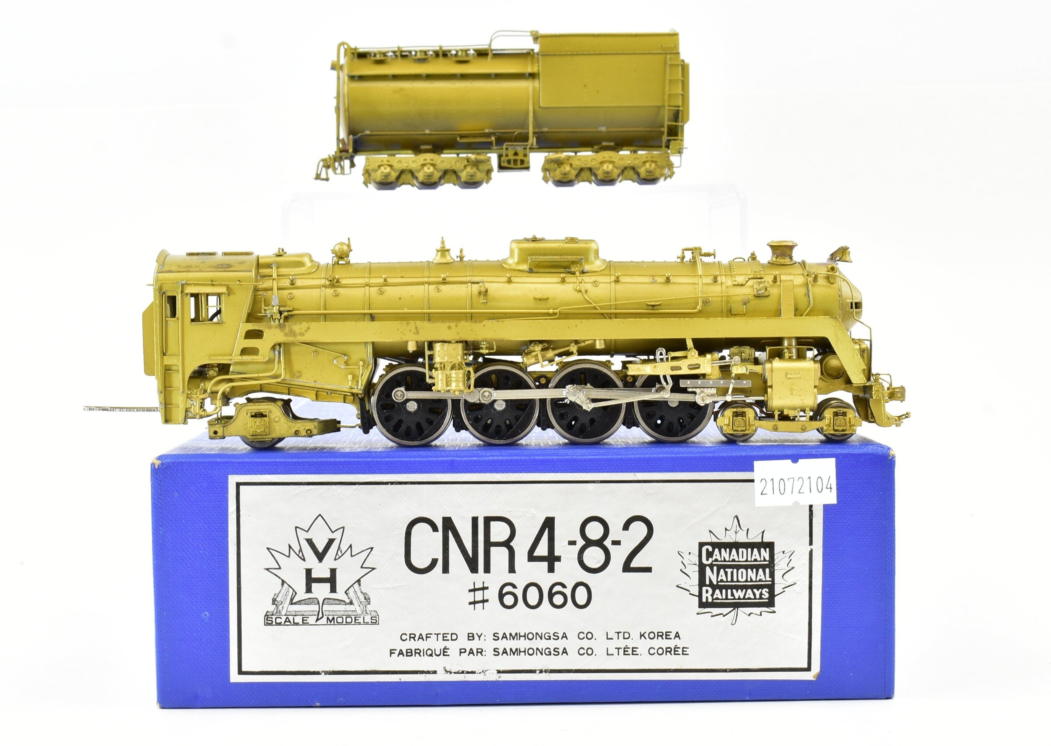 HO Scale Brass Van Hobbies Canadian National Railway 4-8-2 Mountain Locomotive #6060