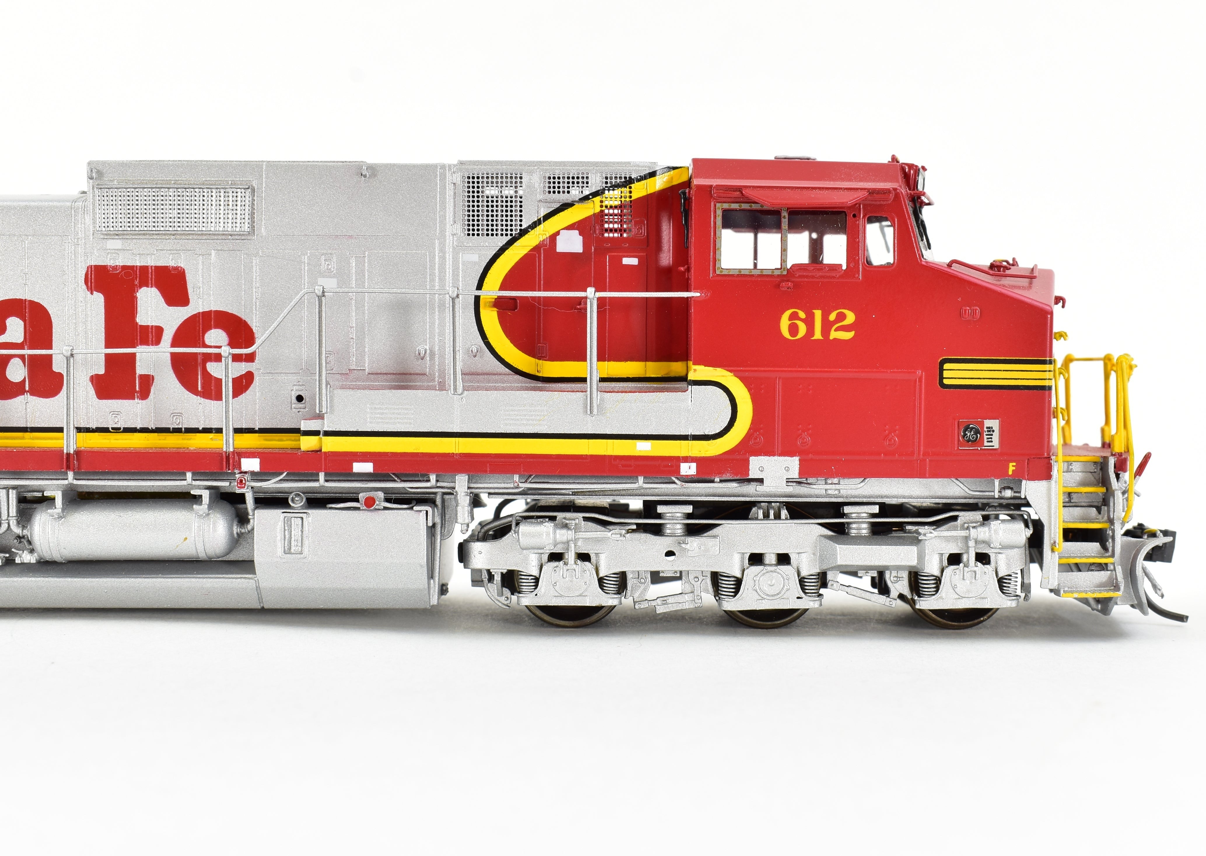 HO Scale Brass Locomotive - Overland Models, Inc. ATSF - Santa Fe GE C44 - 9W FP No. 612, High - Quality Model Train for Enthusiasts