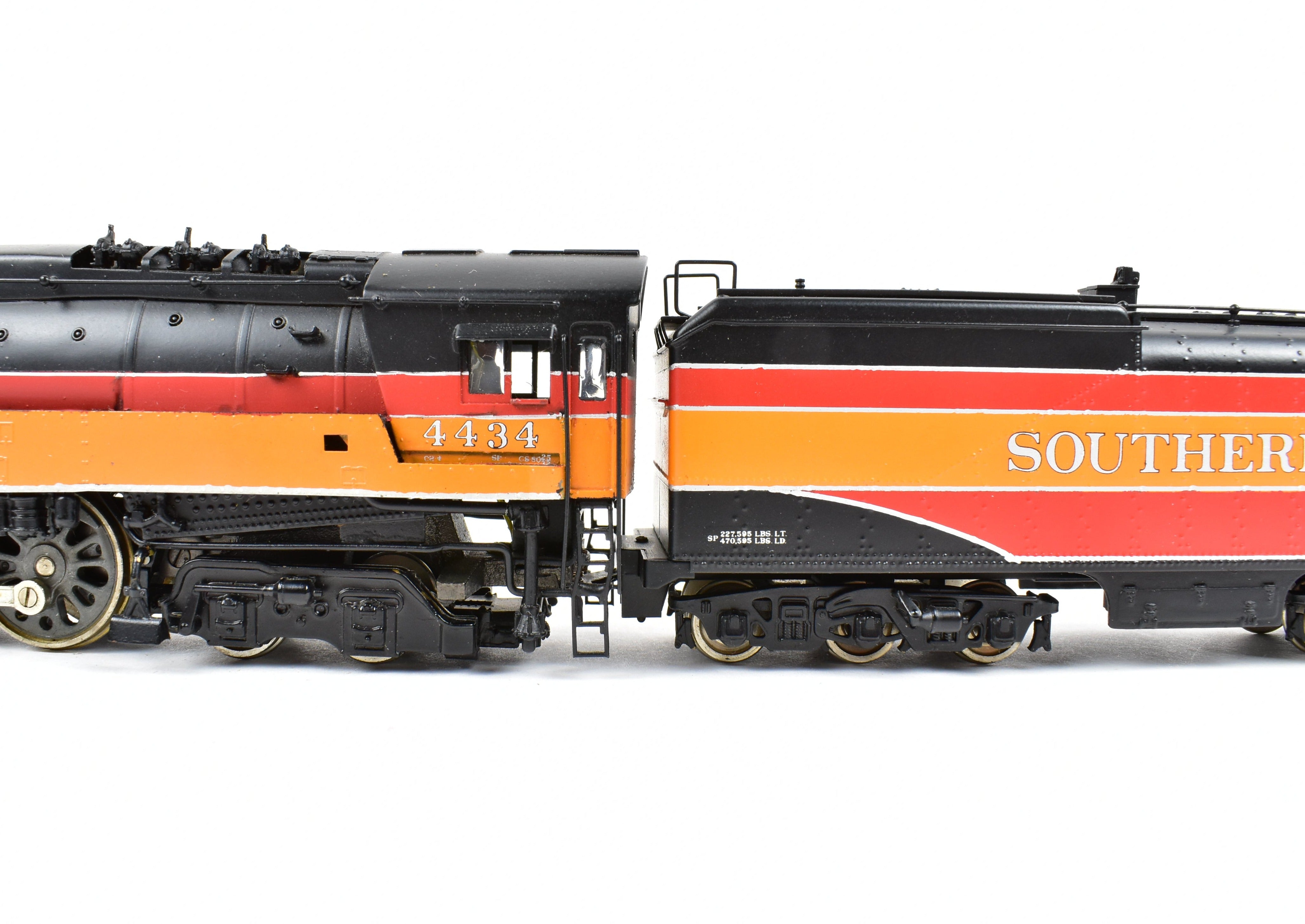 Custom Painted HO Brass Balboa SP - Southern Pacific GS - 4 4 - 8 - 4 Locomotive #4434