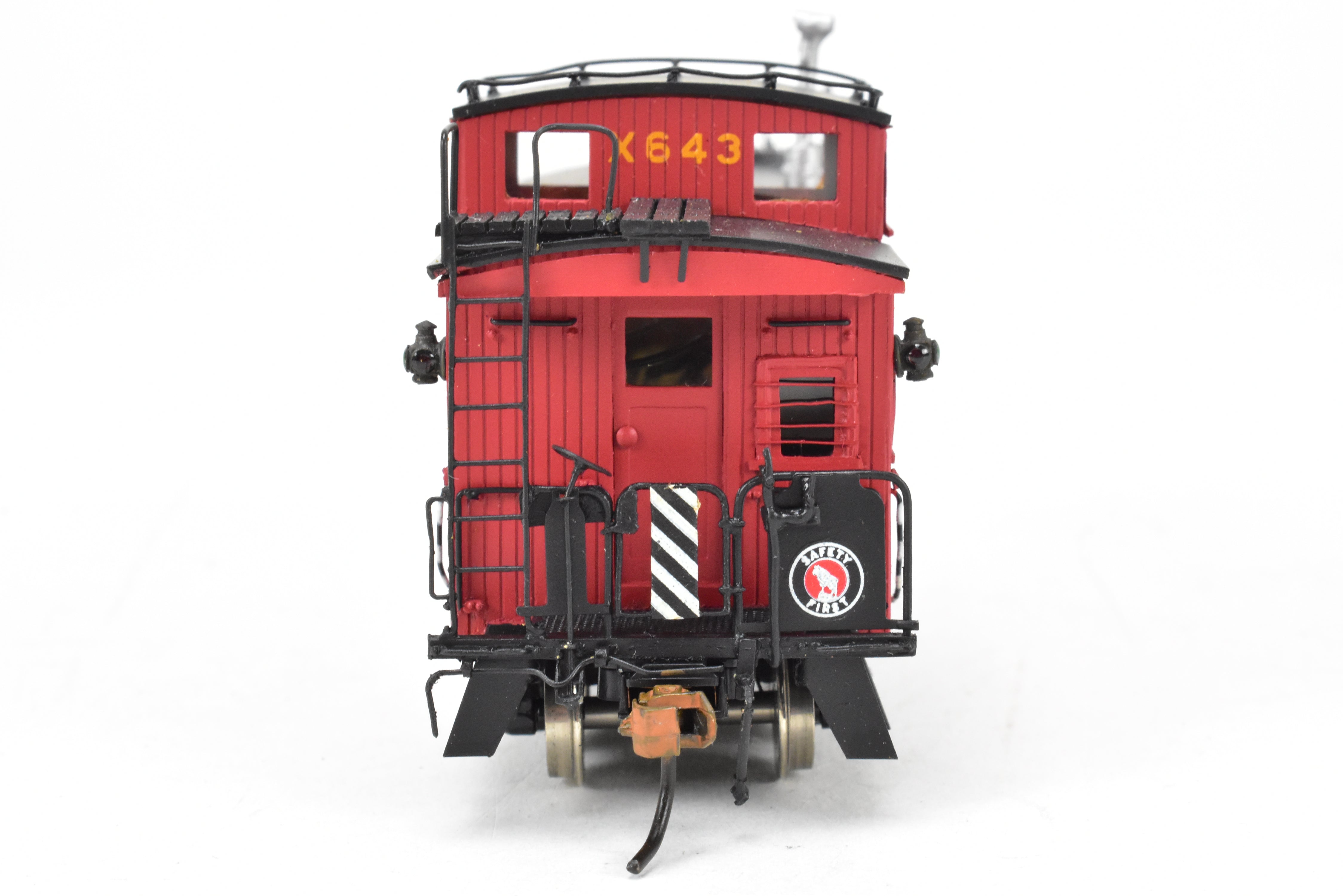 HO Scale Brass American Model Company GN 25-Foot Wood Caboose C/P #X643