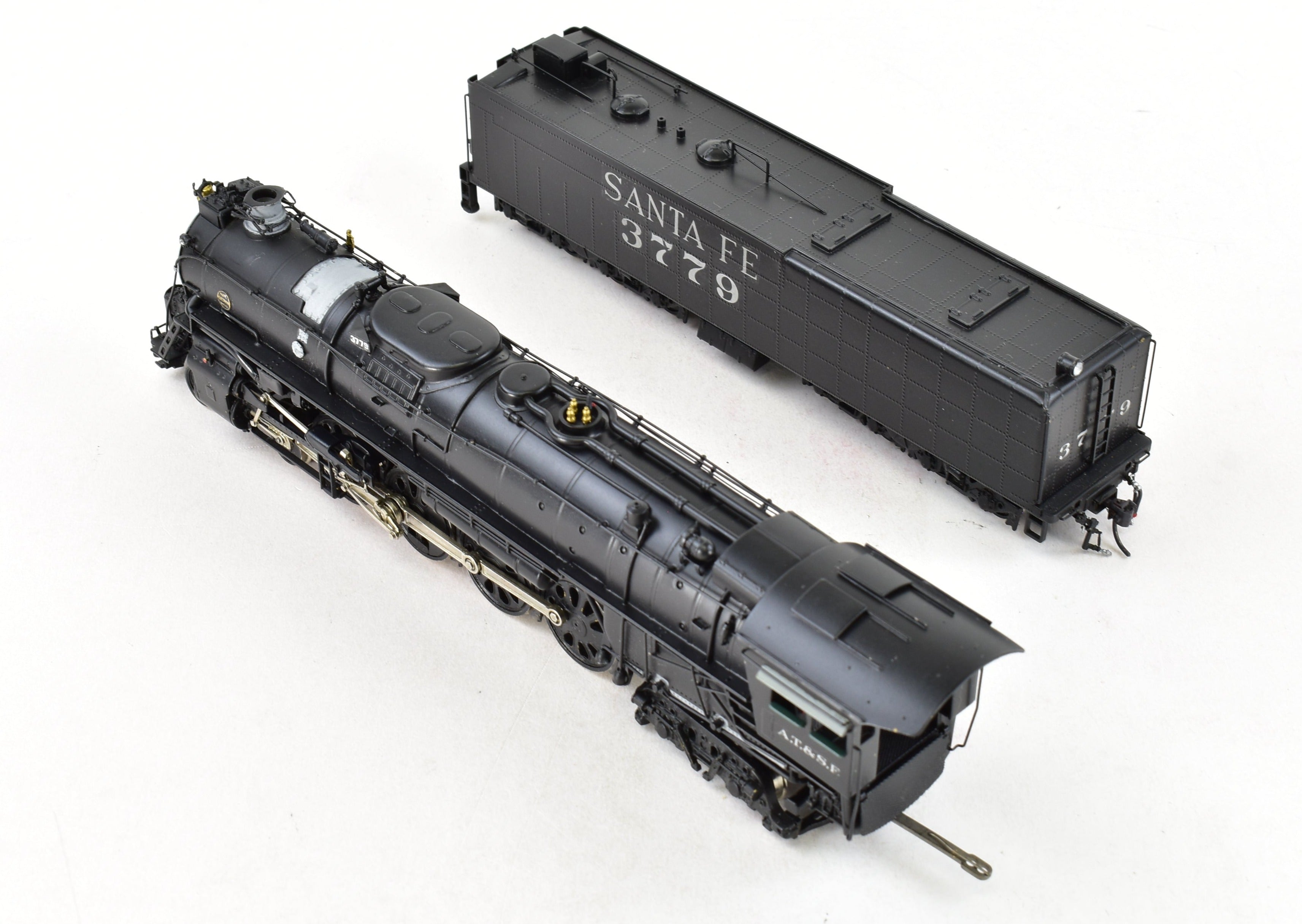 HO Scale Brass PFM - United ATSF - Santa Fe 4-8-4 Northern Steam Locomotive Model from 1981 Hi - Grade Tapered Rods Version with Custom Painting