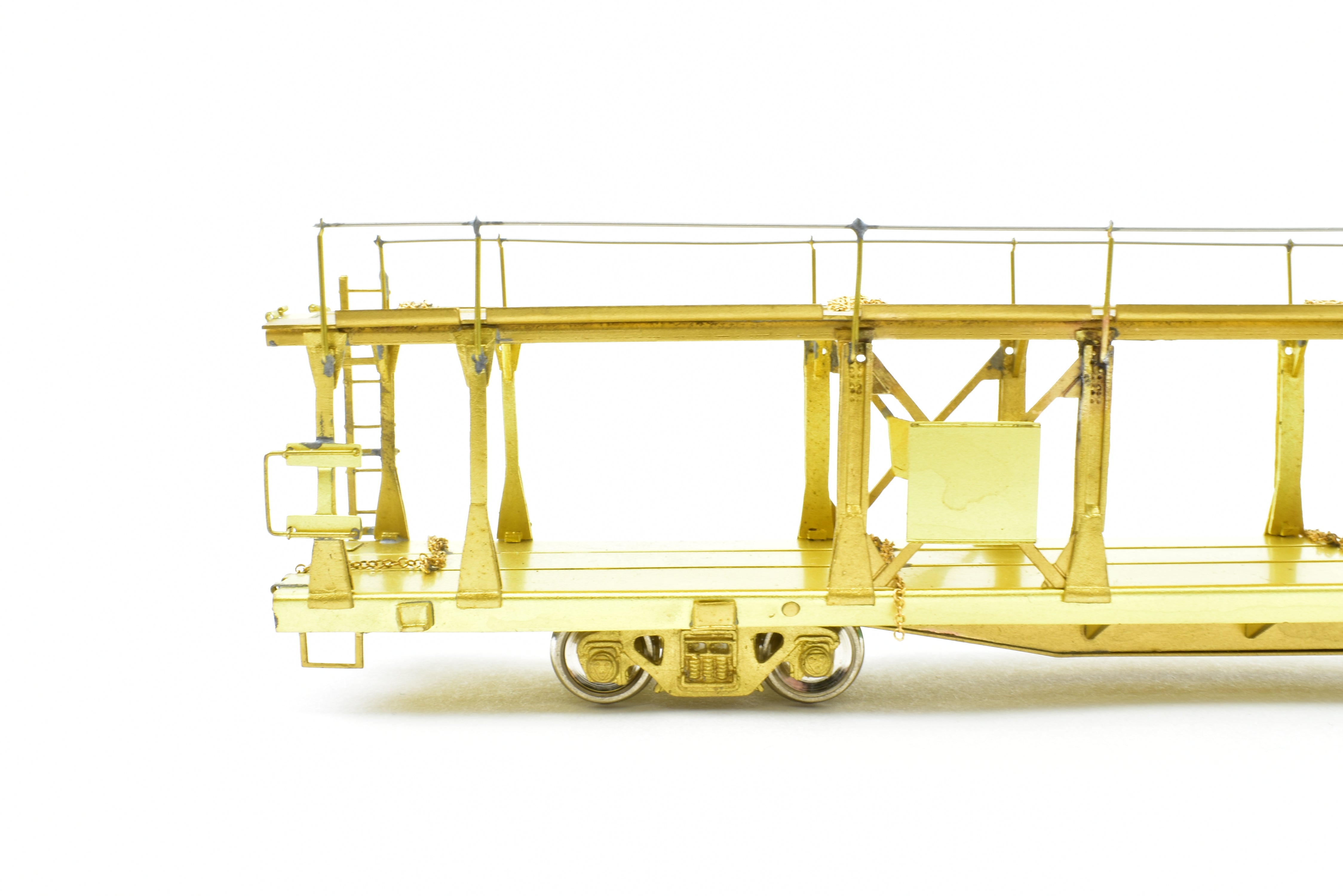 HO Scale Brass Bi - Level Open Auto Rack Model by Overland Models, Inc. for Various Railroad Roads