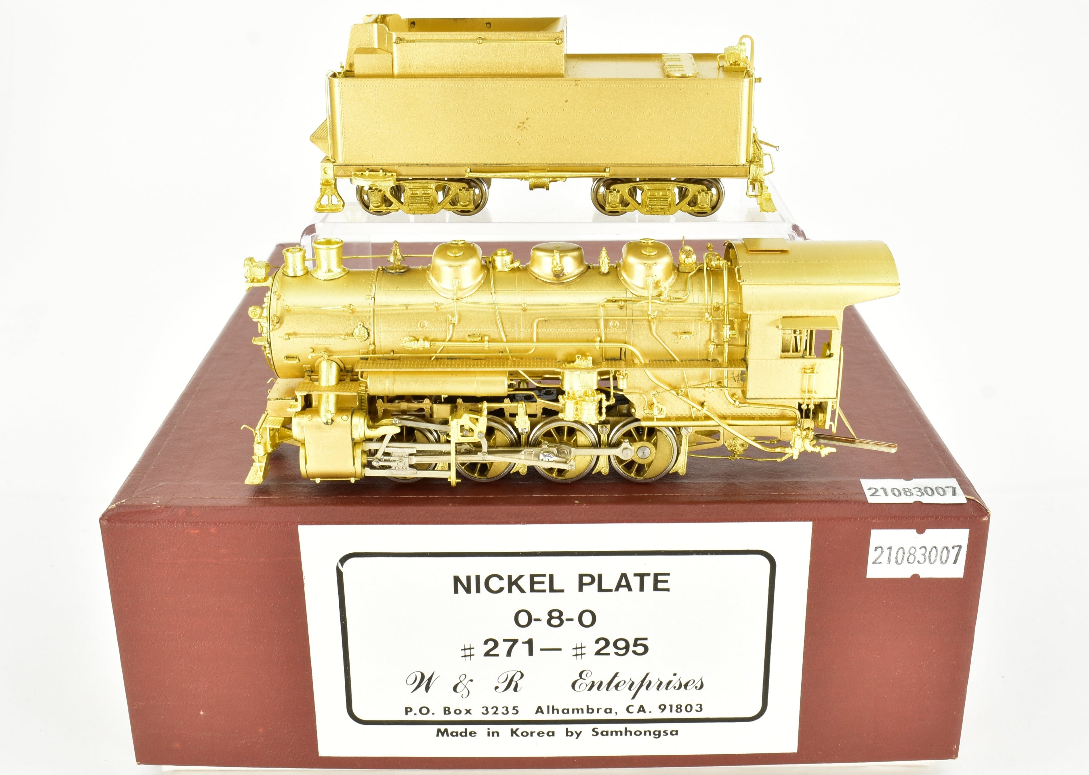 HO Scale Brass W&R Enterprises NKP - Nickel Plate Road 0-8-0 Switcher Model Locomotive
