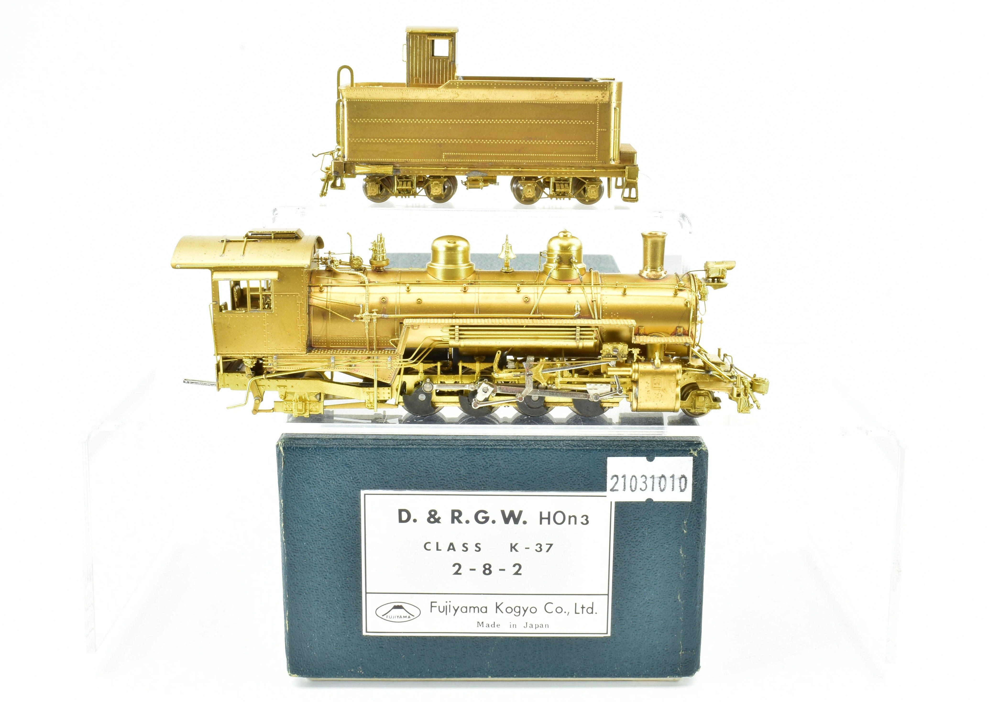 1978 HOn3 Brass PFM - Fujiyama Denver & Rio Grande Western K - 37 2 - 8 - 2 Mikado Model