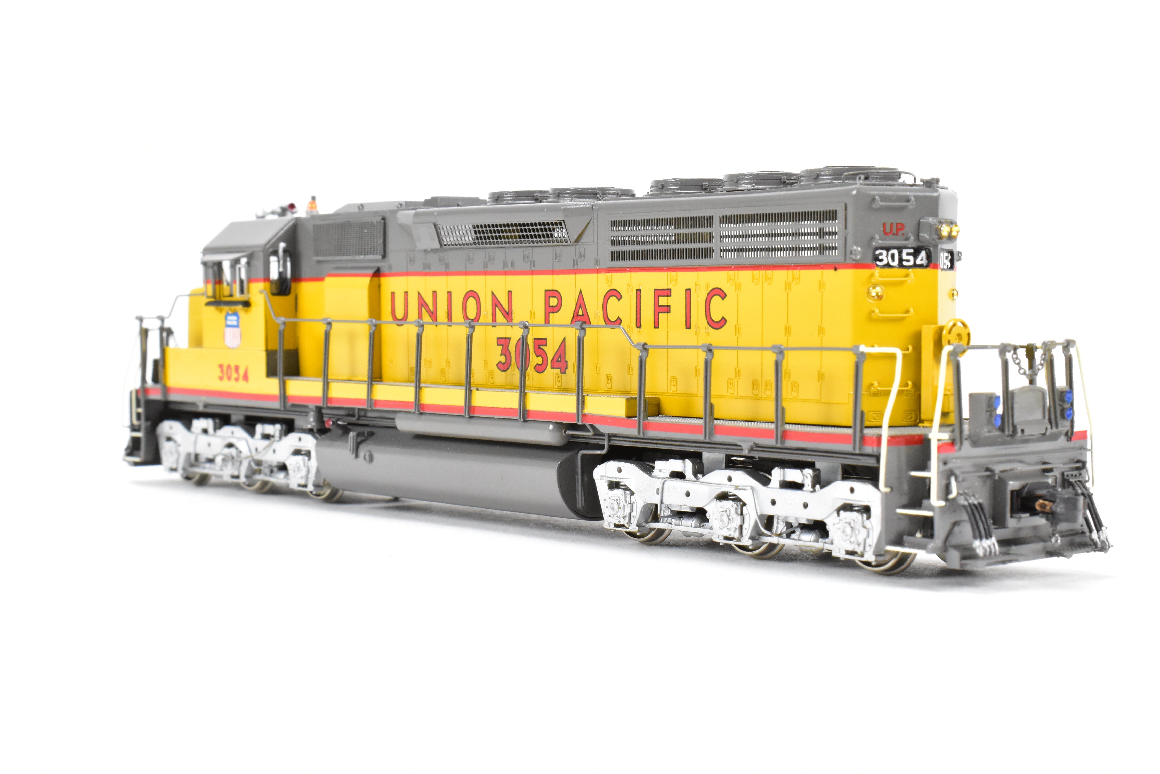 HO Scale Brass Model Train - Overland Models Inc. Union Pacific EMD SD40 Low Hood Locomotive with Dynamic Brakes, Low Mounted Brake Cylinders, Custom Painted as UP No. 3054