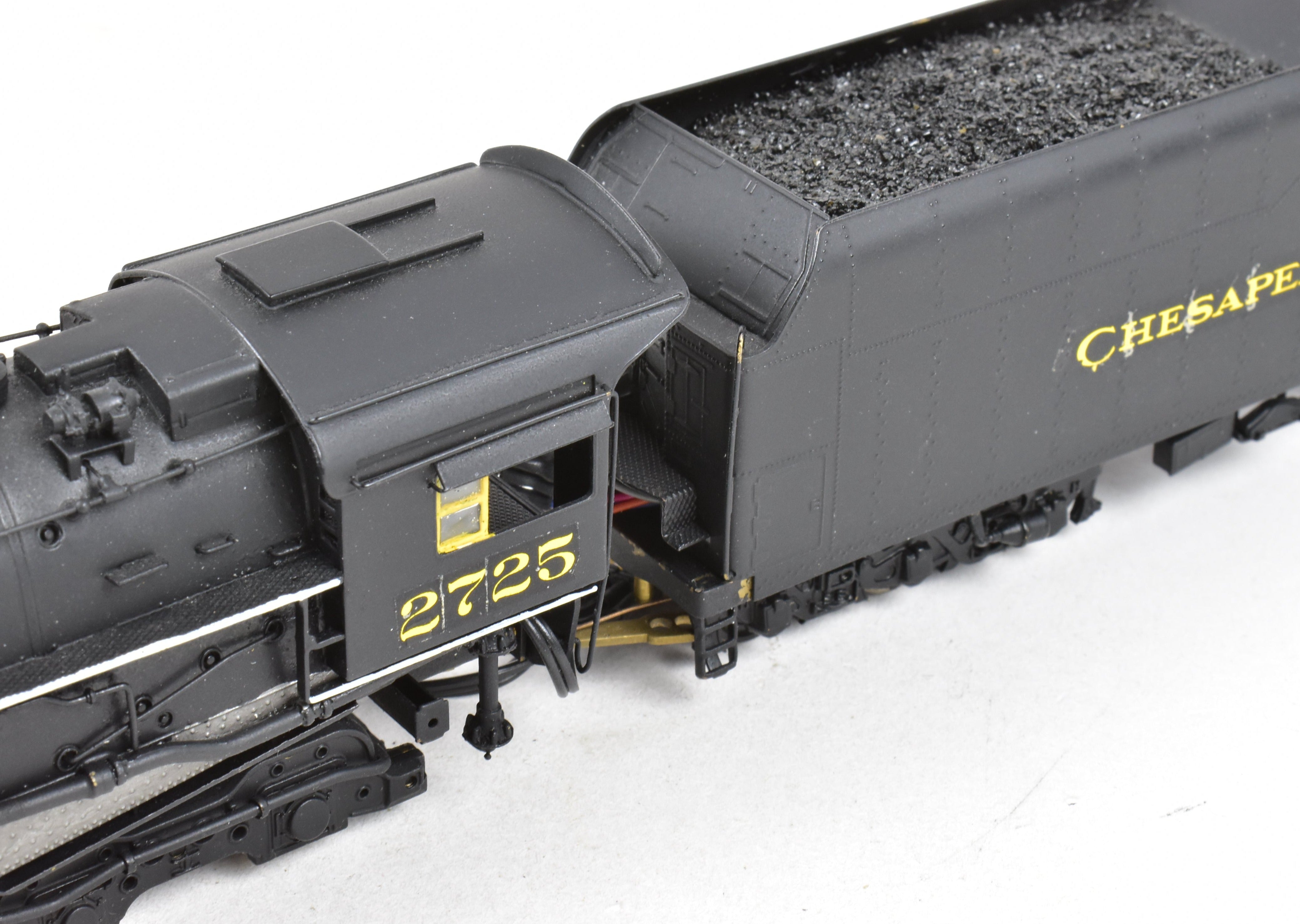 HO Scale Brass PFM Chesapeake & Ohio 2-8-4 Kanawha #2725 Custom Painted DCC Model