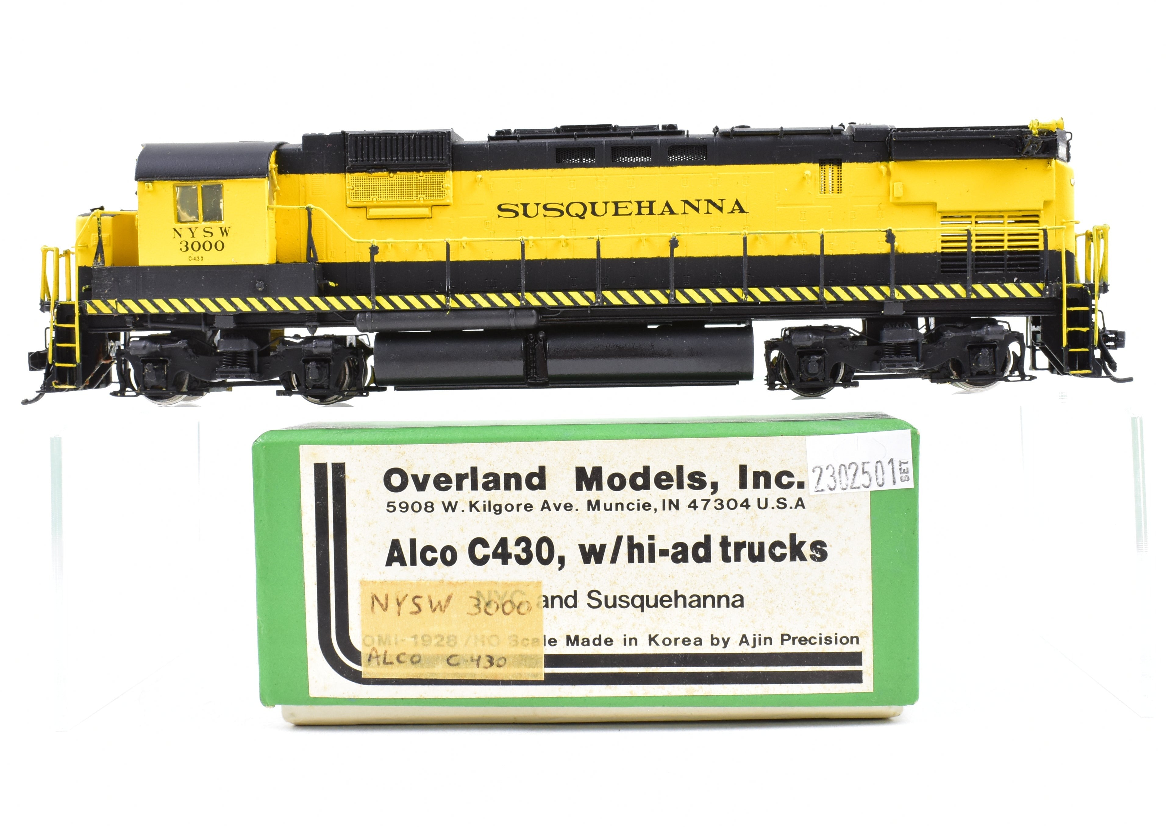 HO Scale Brass Model Train - Overland Models Inc. NYS&W - New York, Susquehanna, & Western ALCO C430 Custom Painted Locomotive