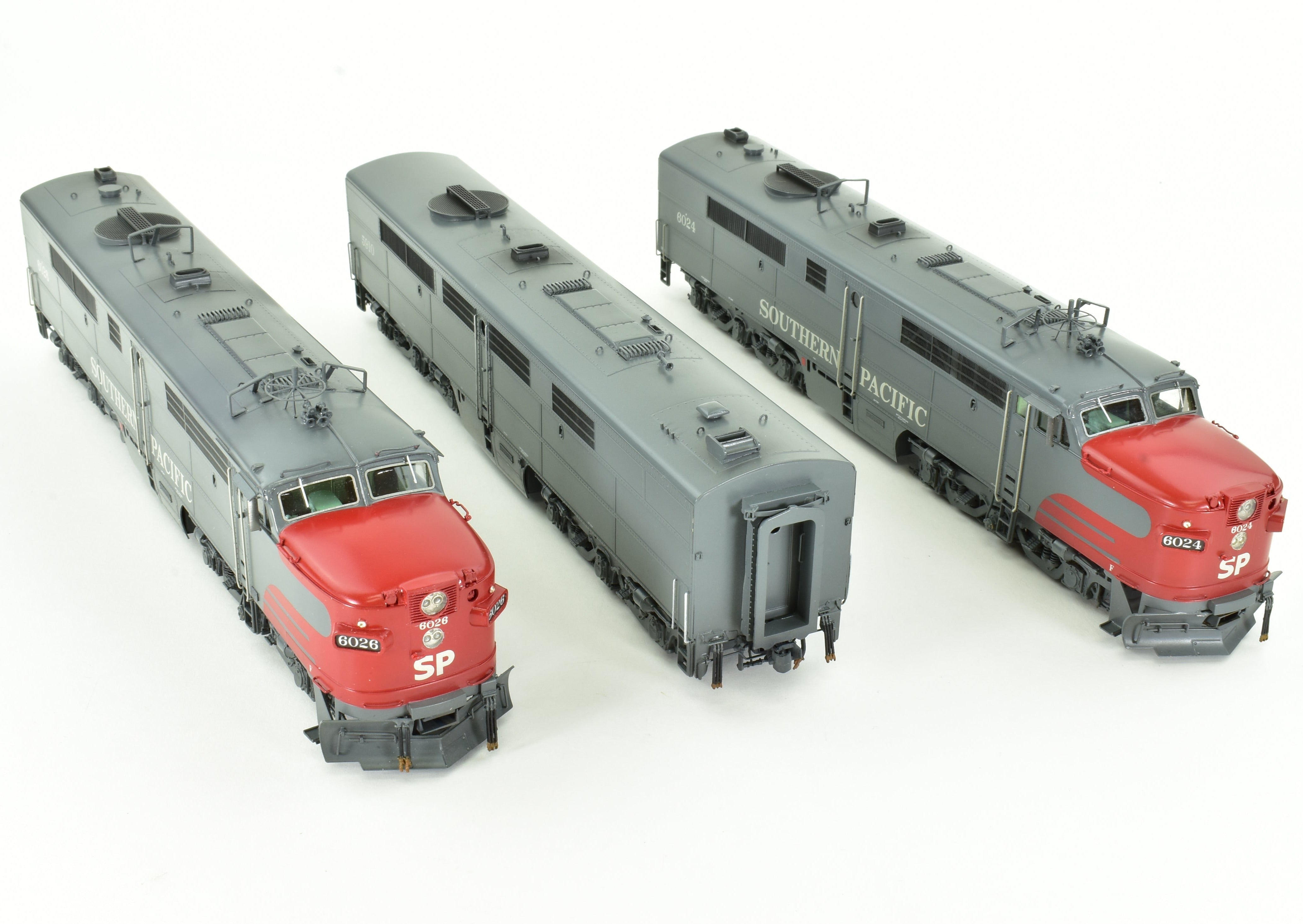 HO Scale Brass Locomotive Models - Overland Models Inc. Southern Pacific ALCO PA - 2/PB - 2/PA - 2 3 - Unit Set with Factory Painted Finish and DCC Functionality