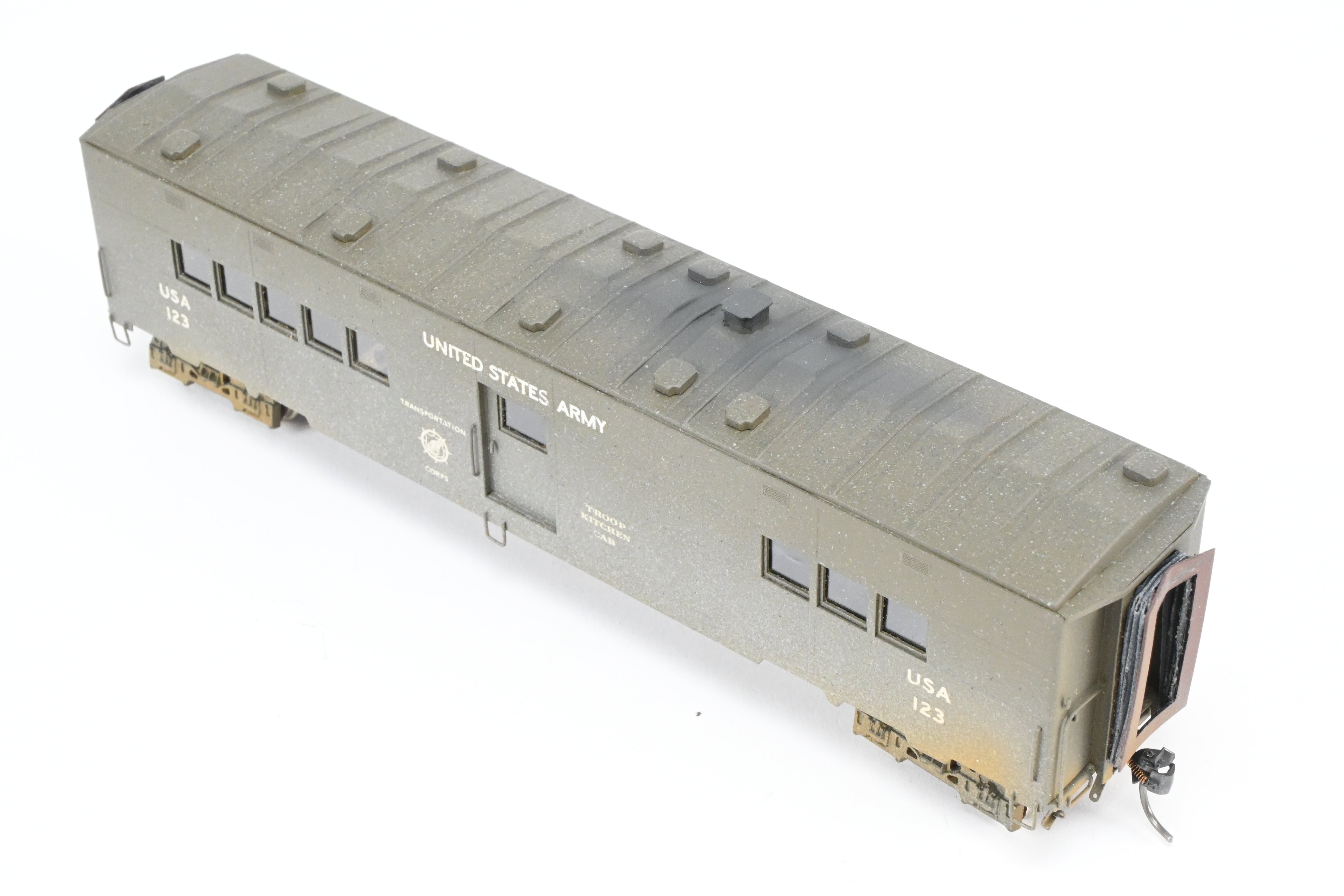 HO Scale Brass Hallmark Pullman Troop Sleeper Custom-Painted for US Army