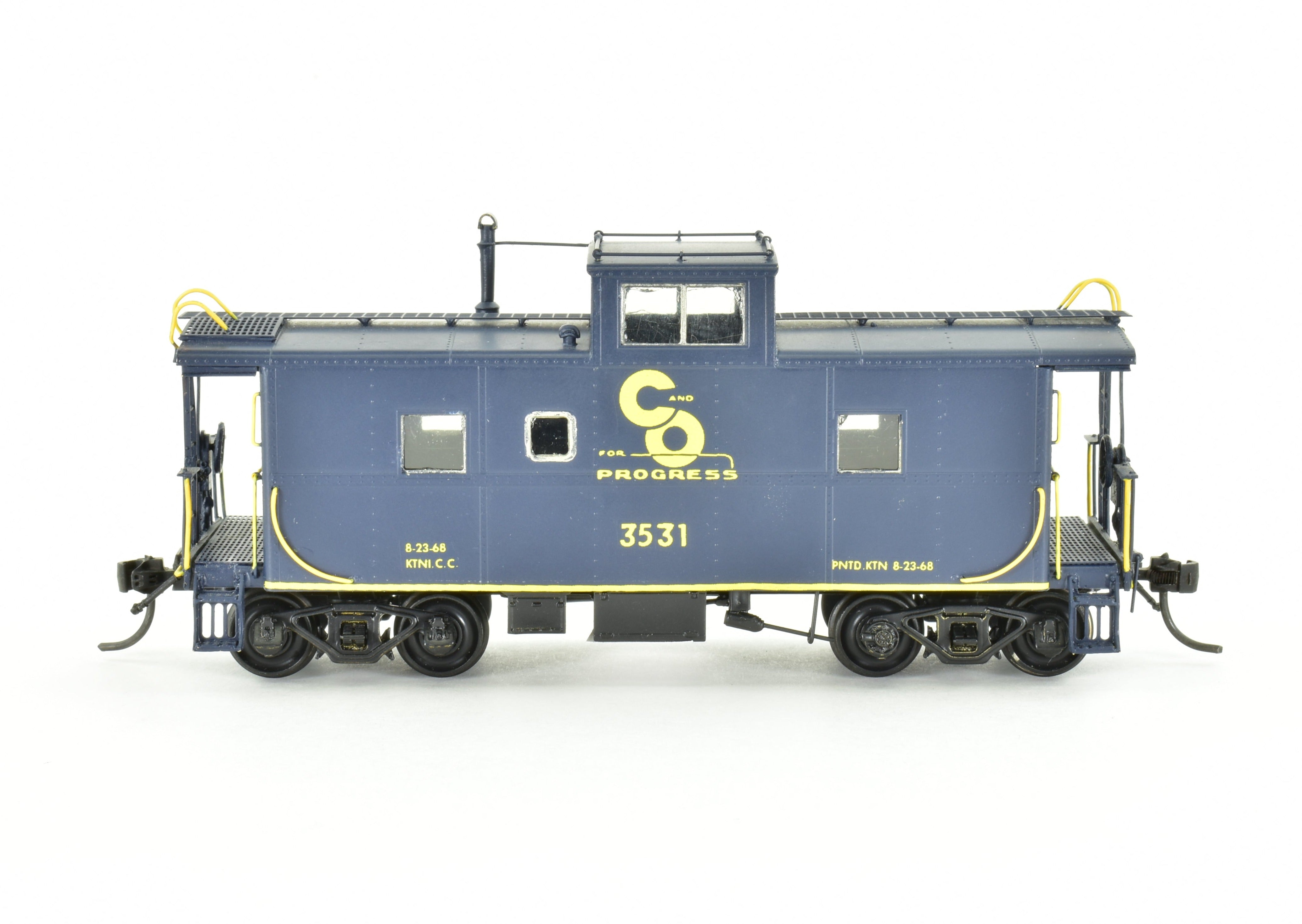 HO Brass OMI Chesapeake & Ohio Modernized Steel Caboose FP 3531, No Box