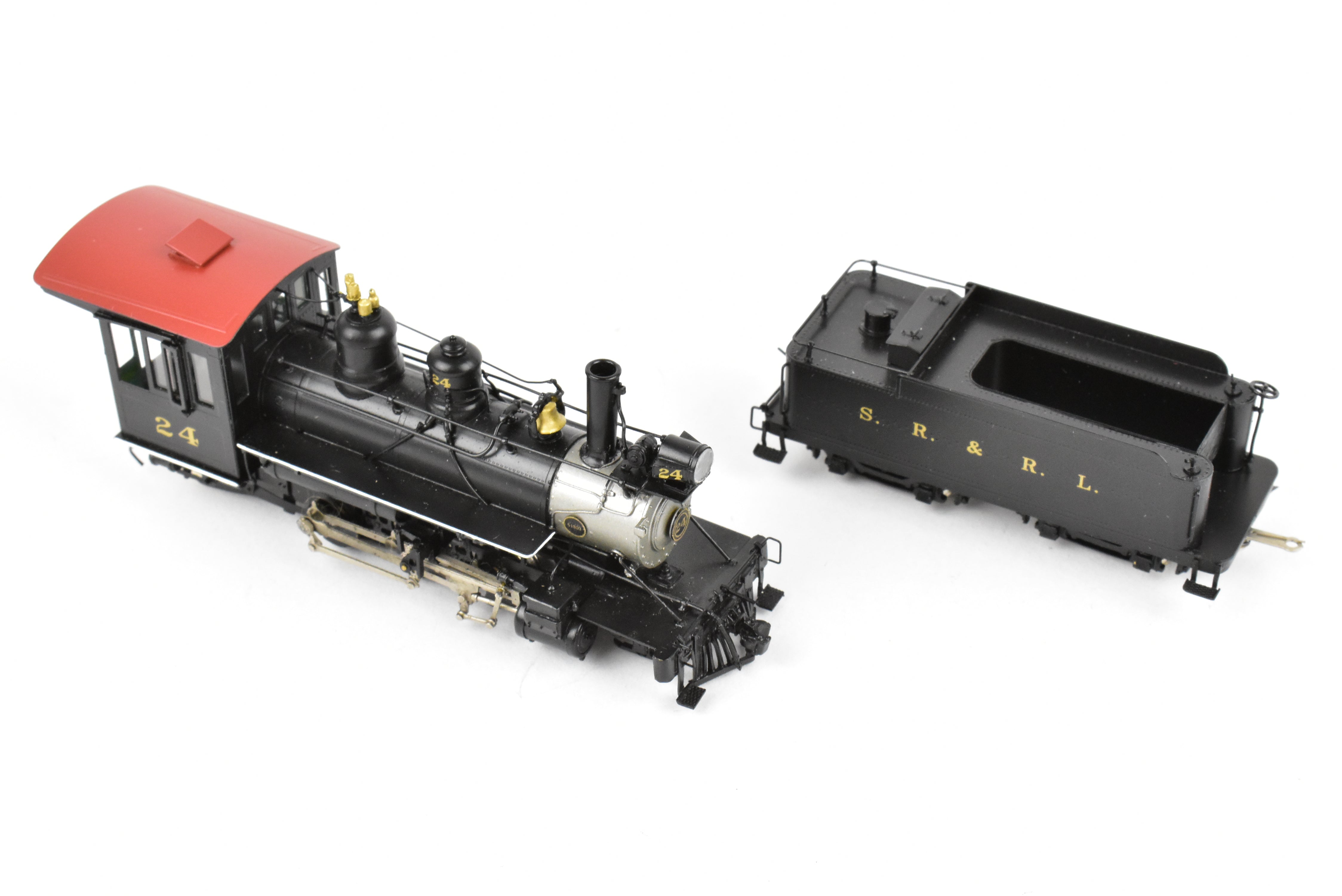 HOn30 Scale Brass Model Train & Trooper of Sandy River & Rangeley Lakes #24 2-6-2 FP - Ideal for Maine Narrow Gauge Enthusiasts