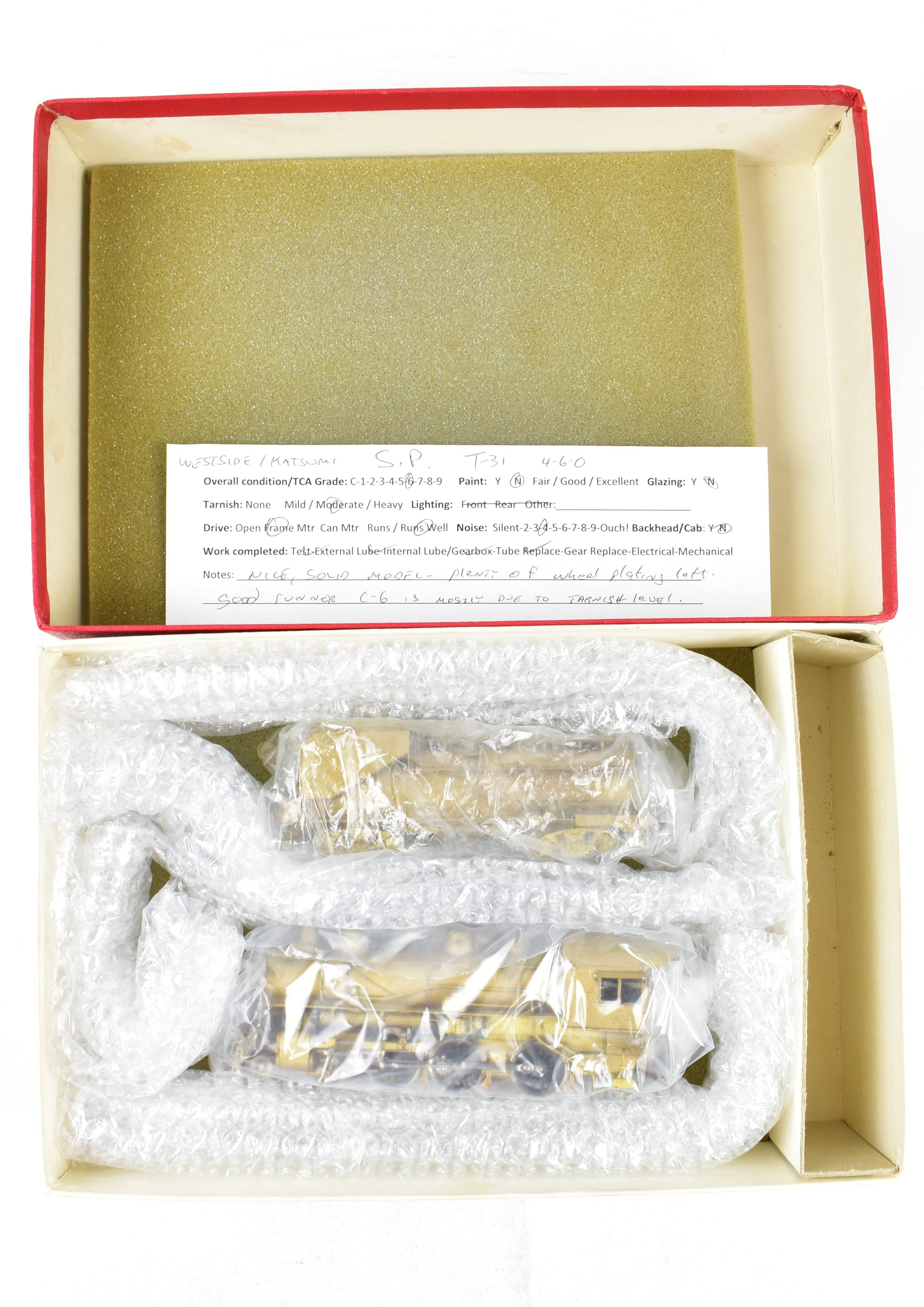 HO Scale Brass Model Train - Westside Model Co. Southern Pacific Class T - 31 4 - 6 - 0 Locomotive