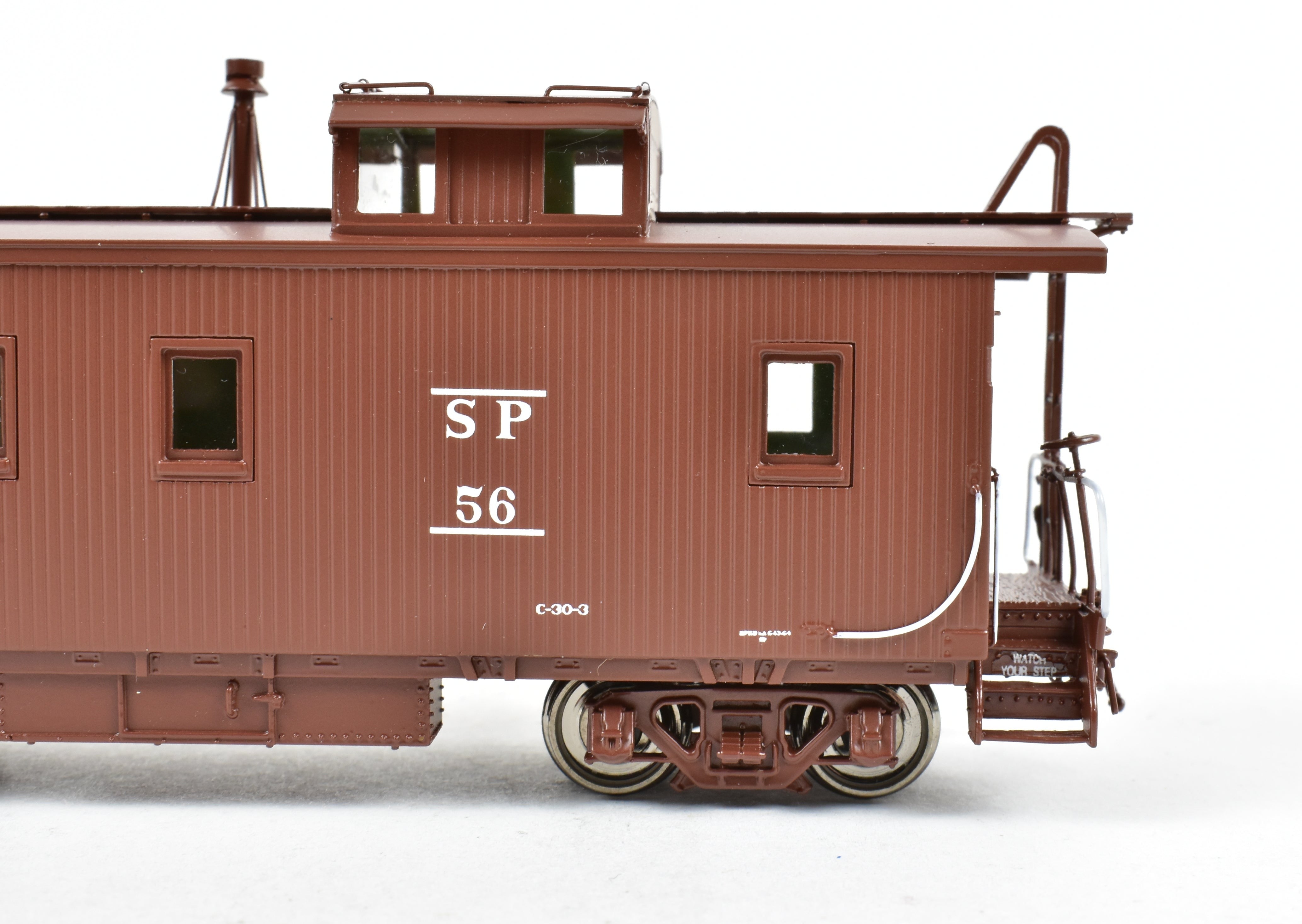 HO Scale Brass Southern Pacific Wood Side Caboose, Class C - 30 - 3 FP No. 56 by Challenger Imports