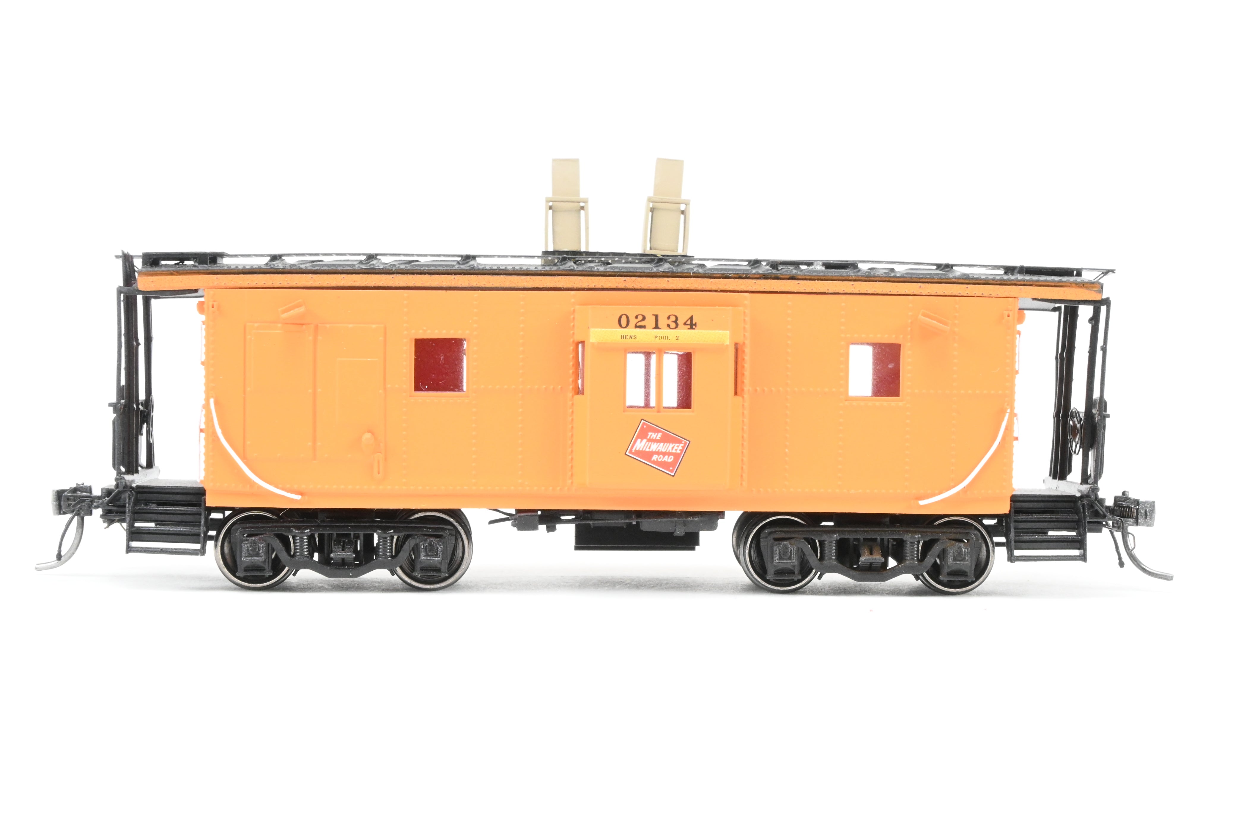 HO Scale 3D Printed Thrall Bay Window Caboose Model - Milwaukee Road #02134