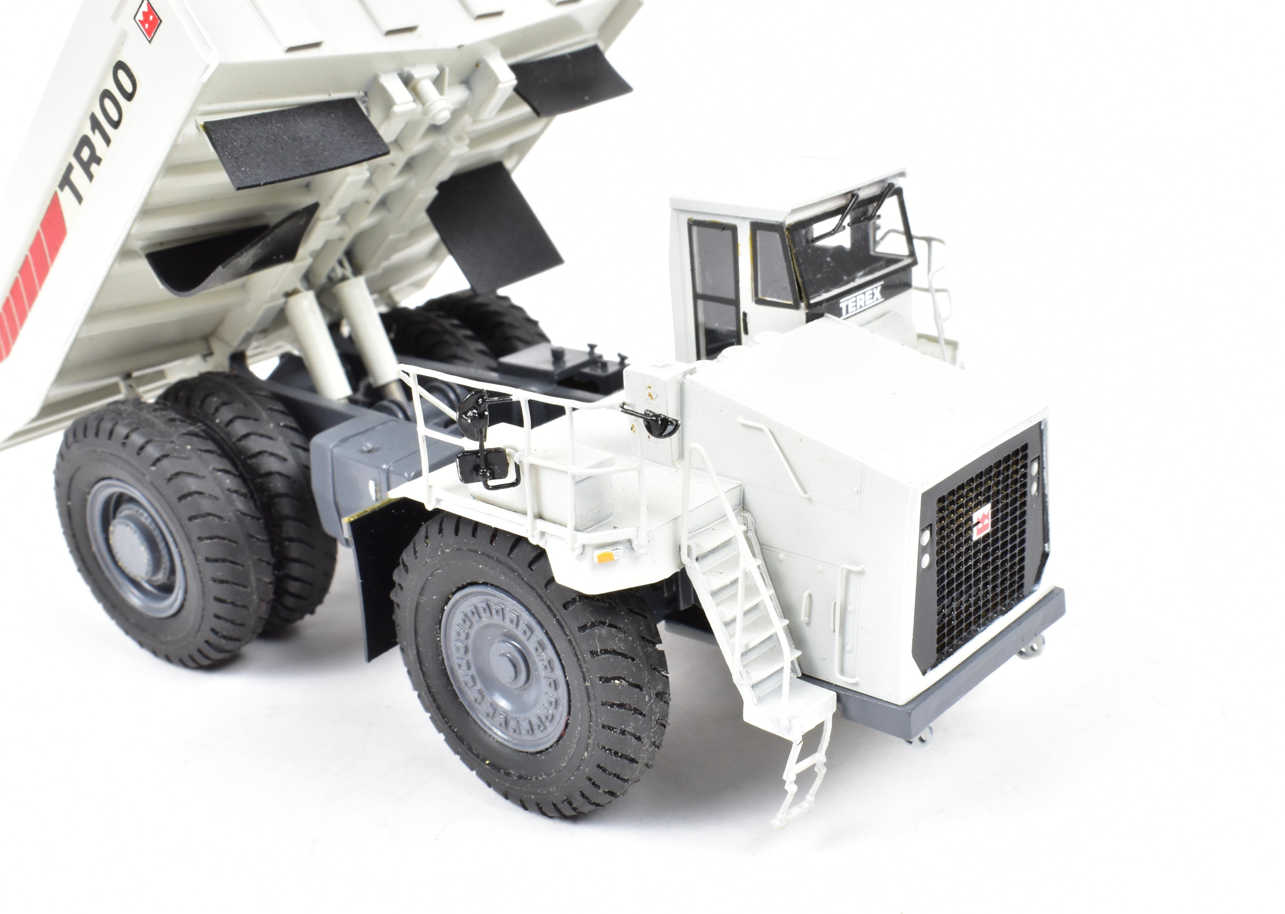 HO Scale Brass Terex Mining TR-100 Mine Truck No. 873.2R in White Livery