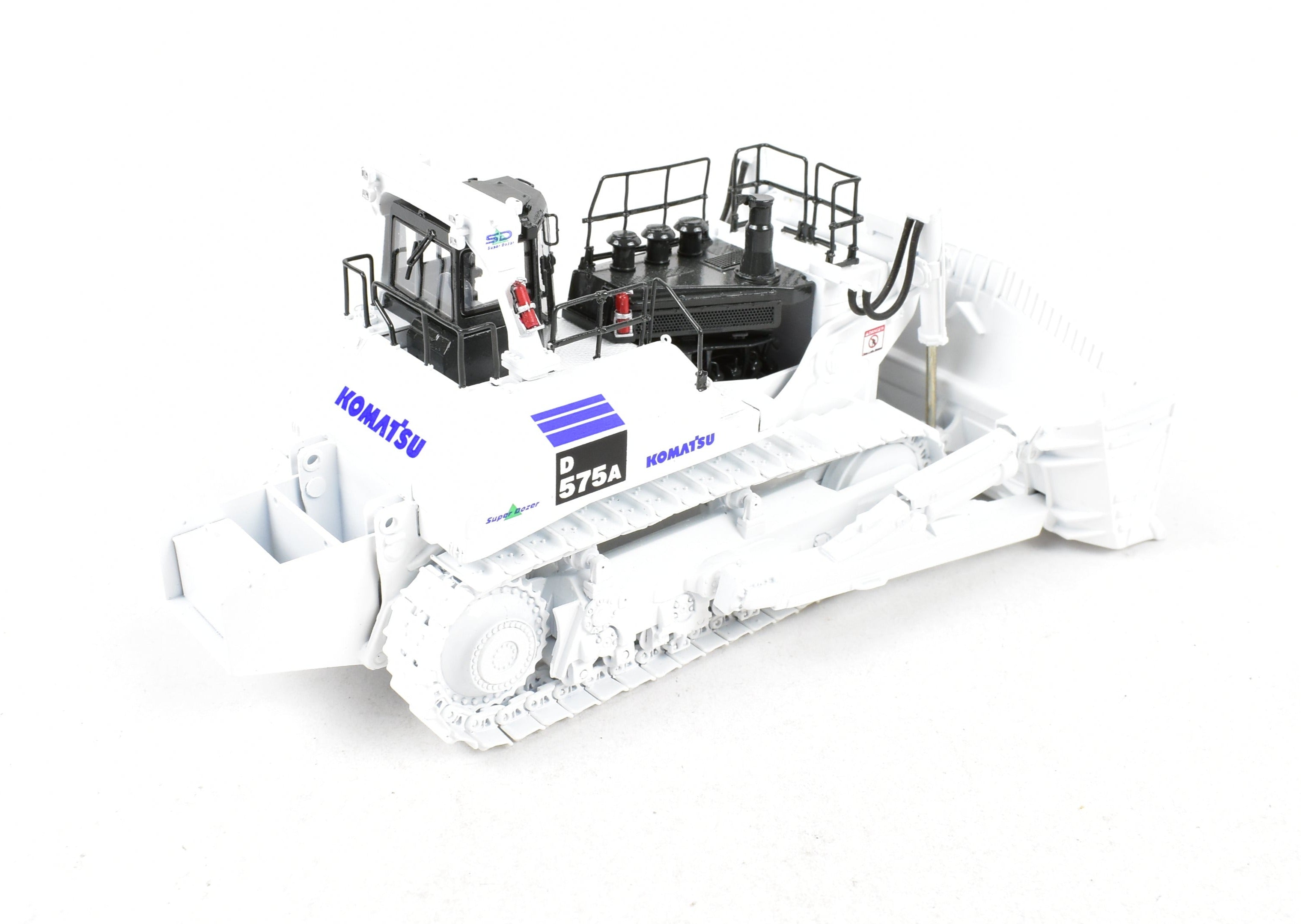 High - Quality HO Scale Brass Construction Model - Classic Mint Collectibles Komatsu D575A - 3 Super Dozer with Mine White Finish and Serial Number 1 from 2006 Production Run