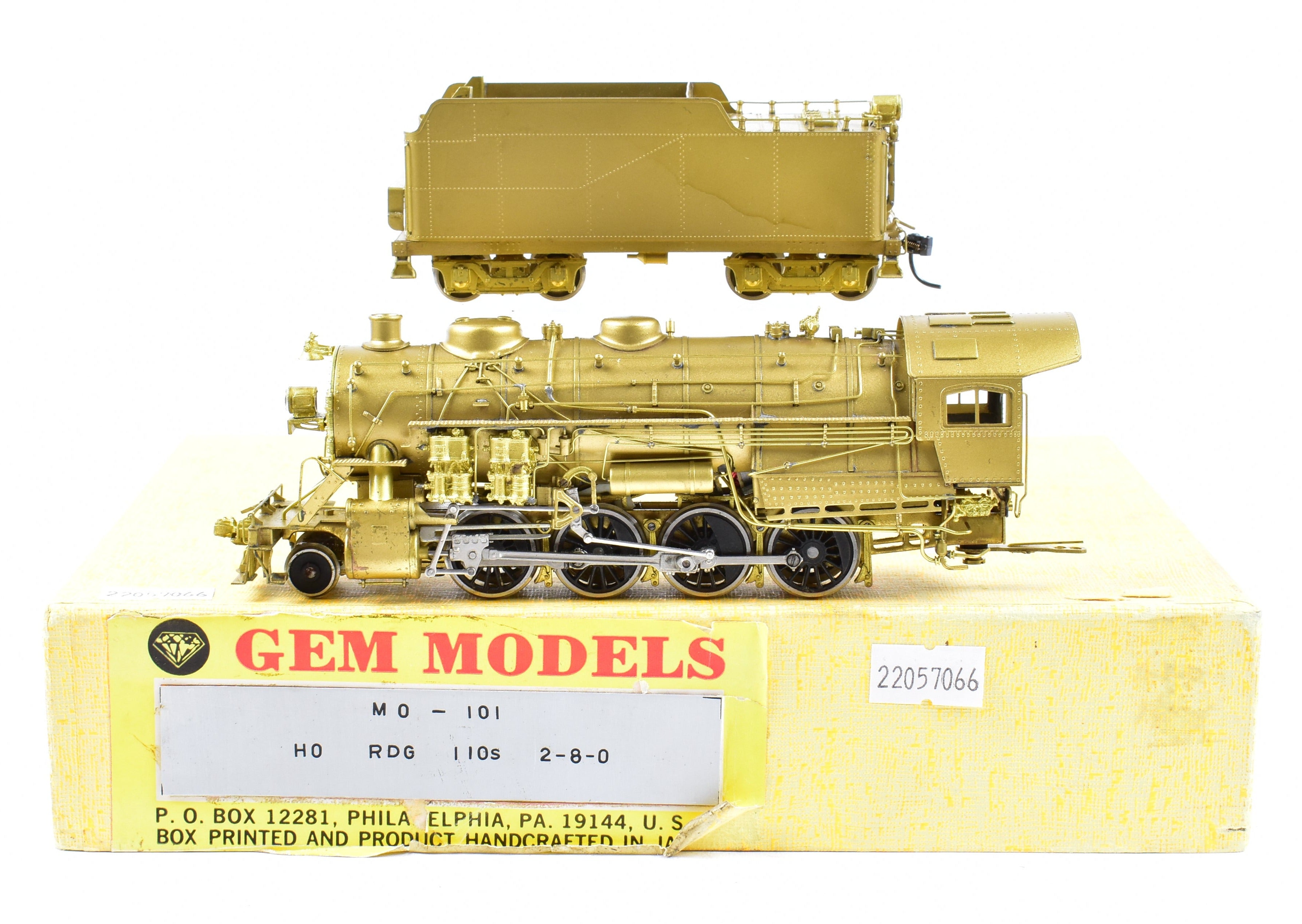 HO Scale Brass Gem Models Reading I-10s 2-8-0 Consolidation Locomotive