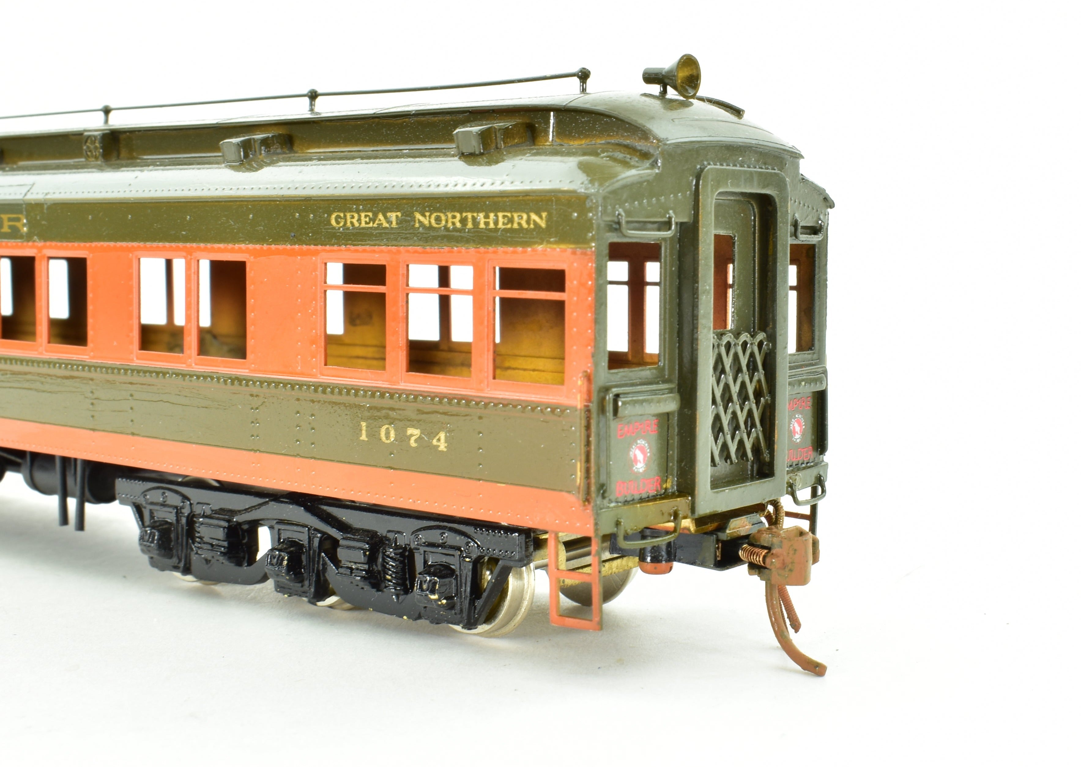 Custom Painted HO Brass S. Soho & Co. Great Northern #1147 Lounge Model