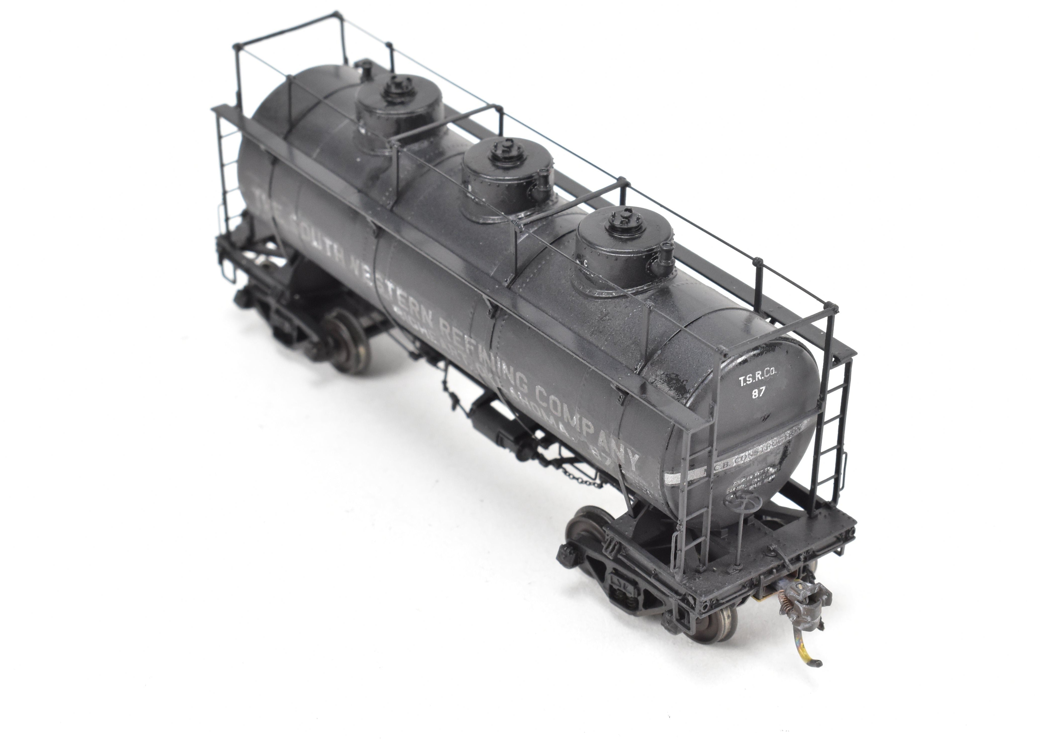 HO Scale Brass W&R - W&R Enterprises Various Roads AC&F 10,000 Gallon 3-Dome Tank Car with High Walkway for Model Railroad Collection