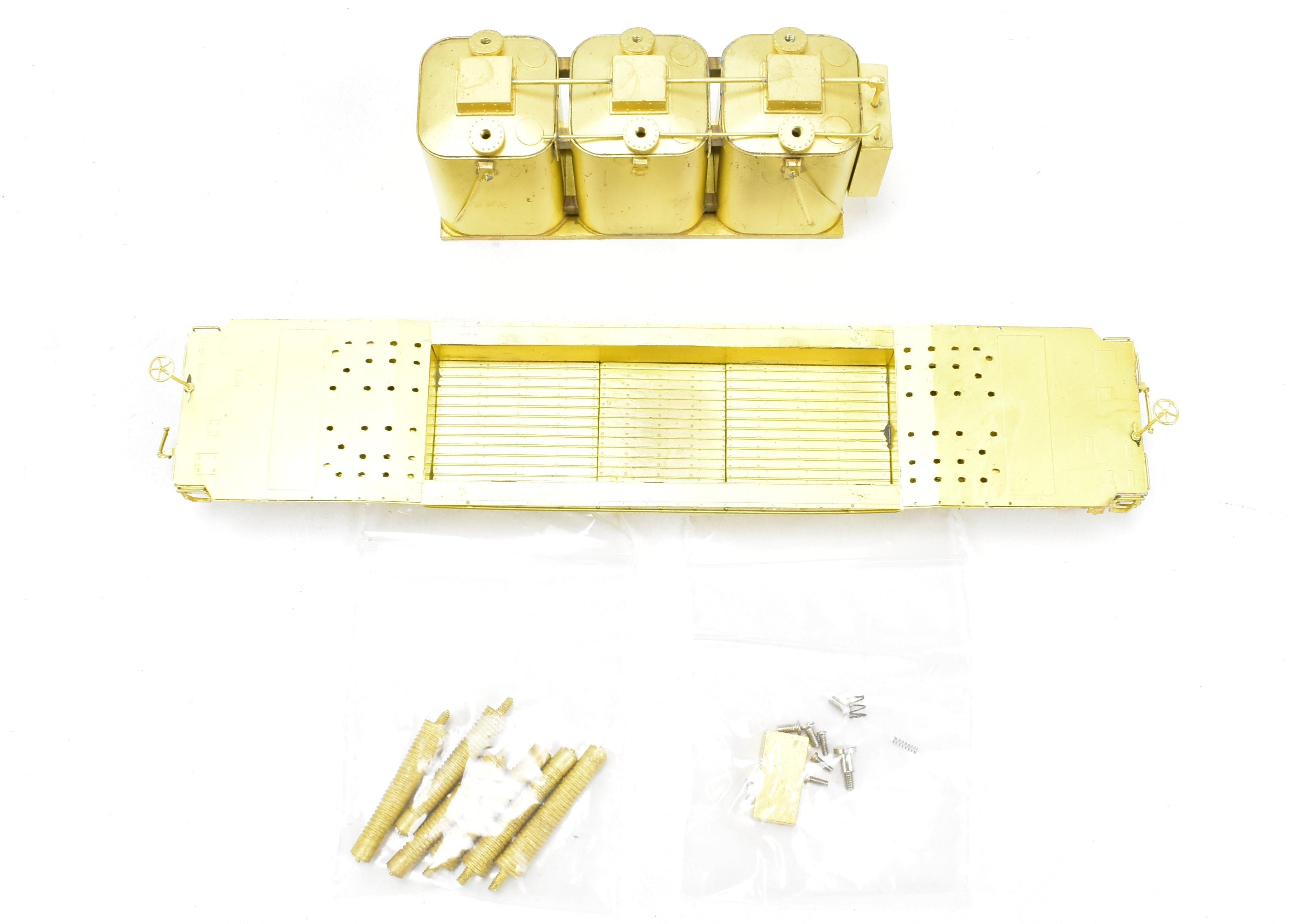 HO Scale Brass Greenville 55' Well Car with Transformer Load by OMI - Overland Models, Inc. for Chesapeake & Ohio (C&O) Railroad