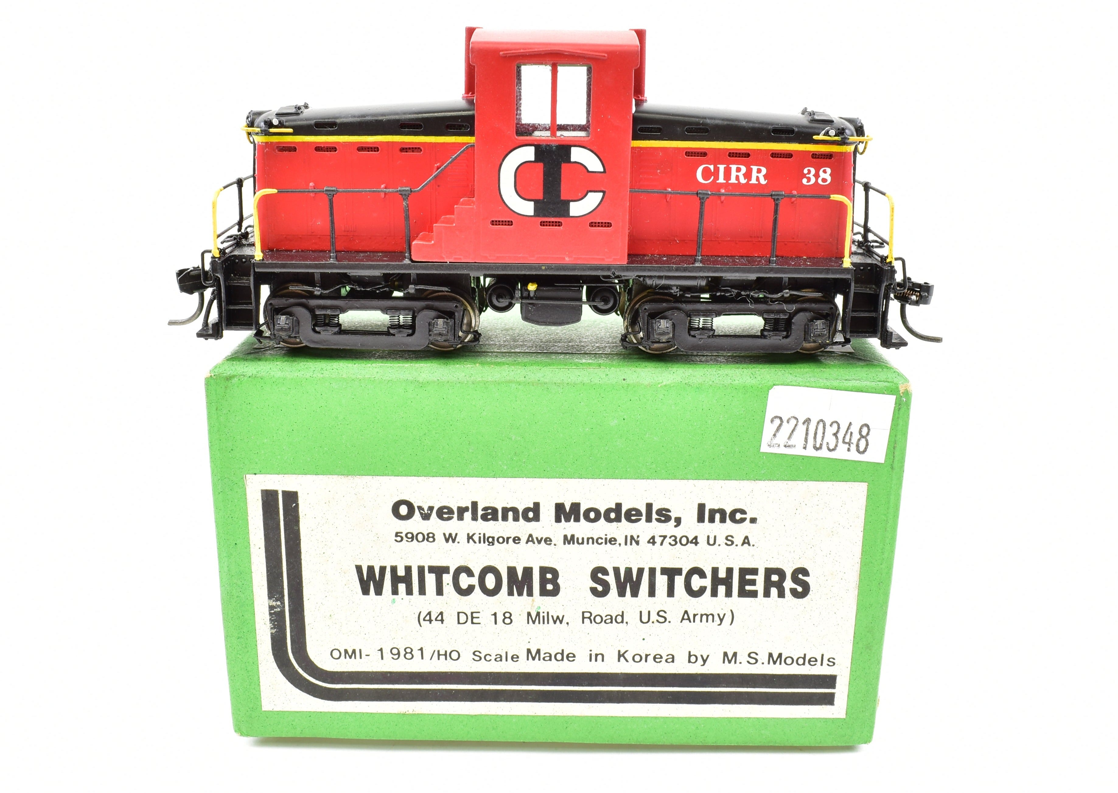 HO Scale Brass OMI - Overland Models Inc. MILW - Milwaukee Road USAX - U.S. Army 44 - DE - 18 Whitcomb Switcher Model with Custom Painted Fictional Road Design