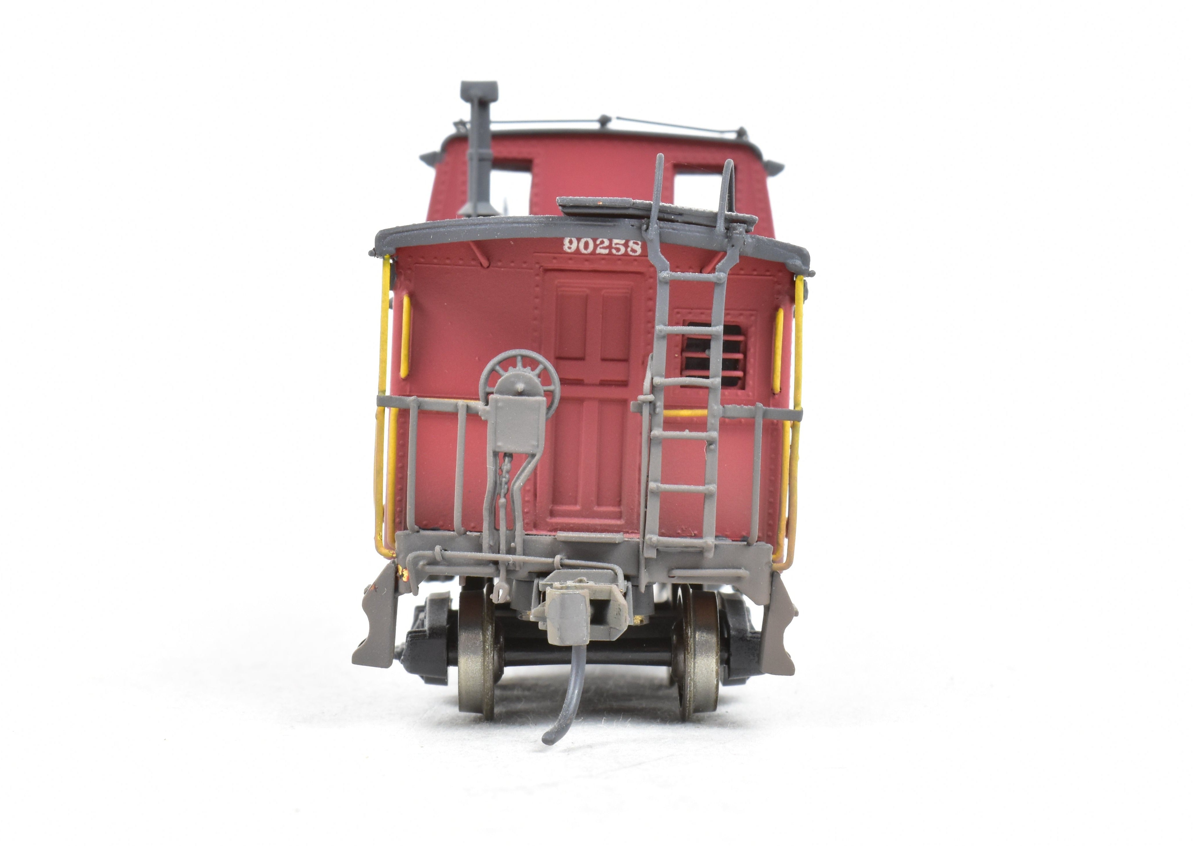 HO Scale Brass OMI - Overland Models, Inc. Chesapeake & Ohio (C&O) Steel Caboose Model from the #90200 - 90299 Series, CP & Weathered Version, Specifically No. 90258