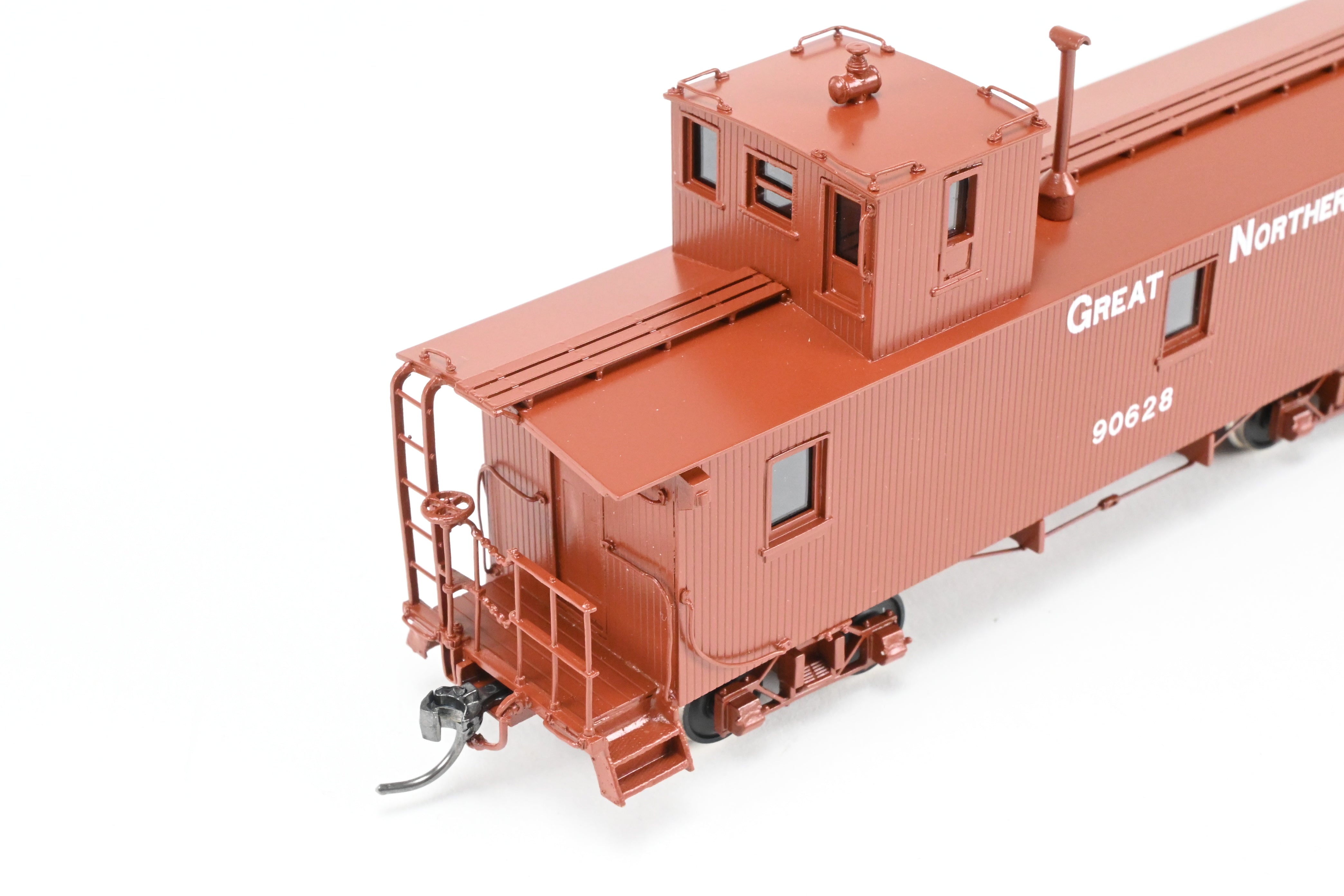HO Scale Brass Connector North Bank Line Great Northern 33-Foot Truss Rod Caboose Model No. 90628