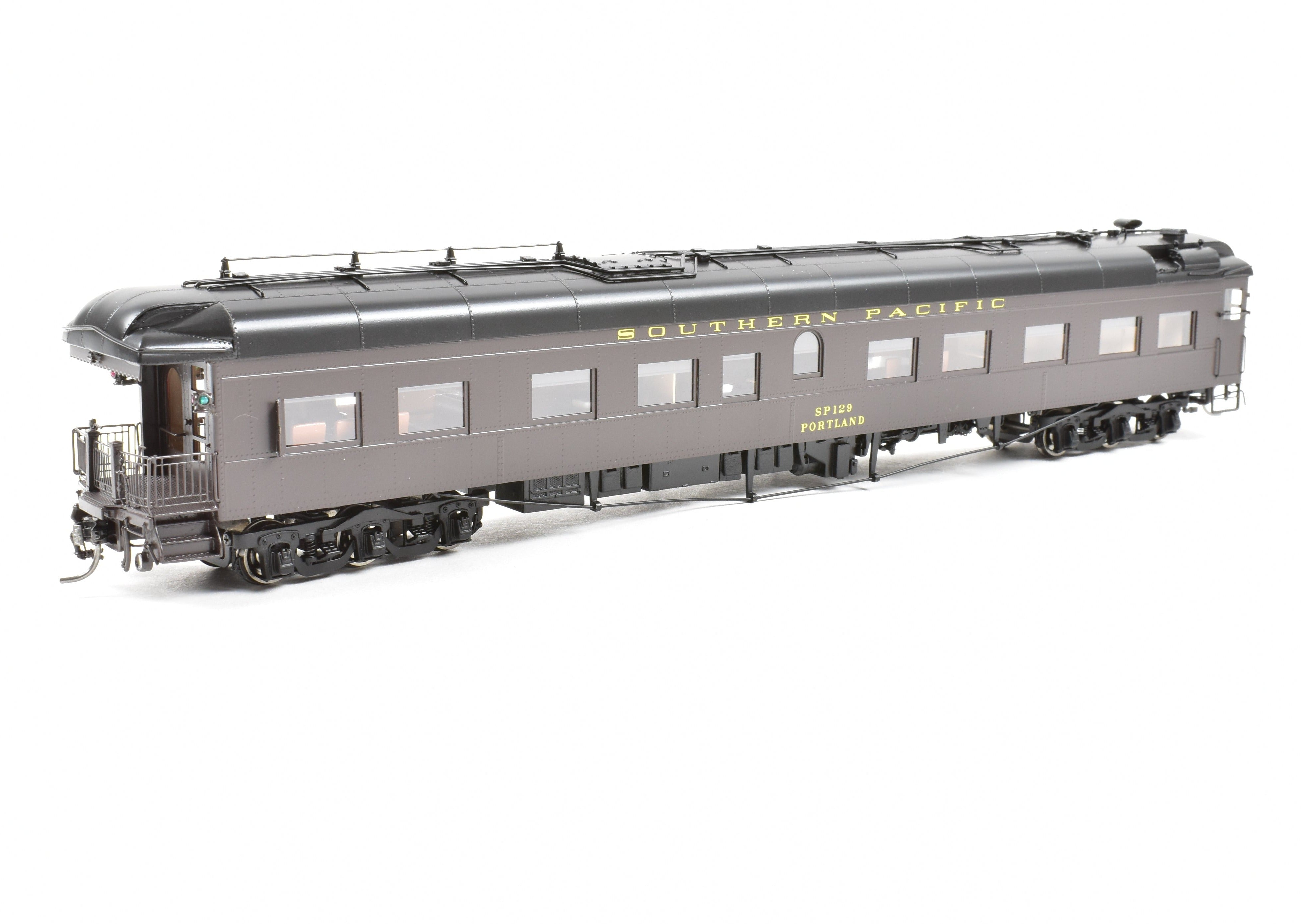 HO Scale New Brass North Bank Line SP Portland #129 Dark Olive Green Business Car