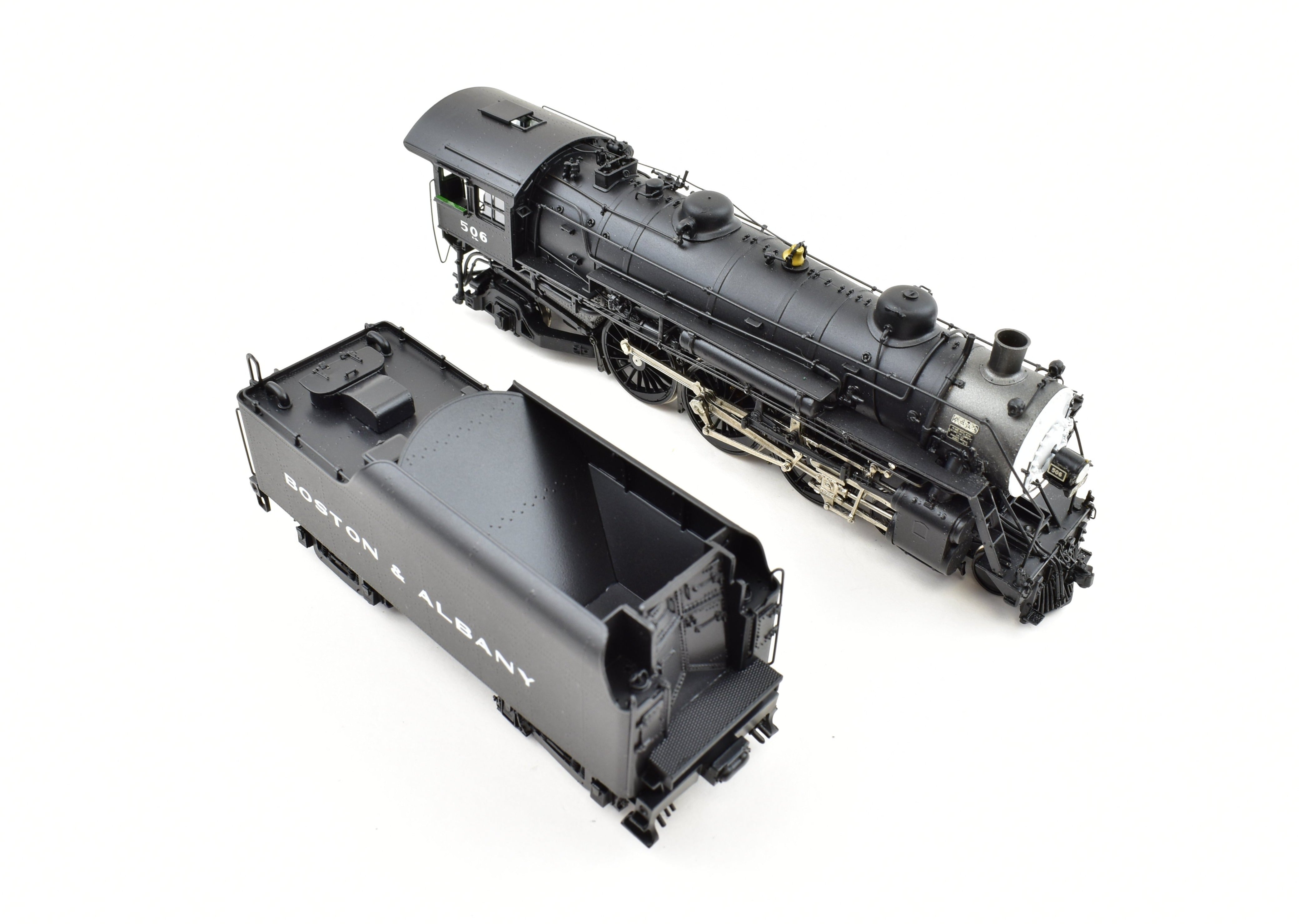 HO Scale Brass Imported Boston & Albany K-3n 4-6-2 Pacific Steam Locomotive Model Factory Painted as #506 without Lights by Key Imports