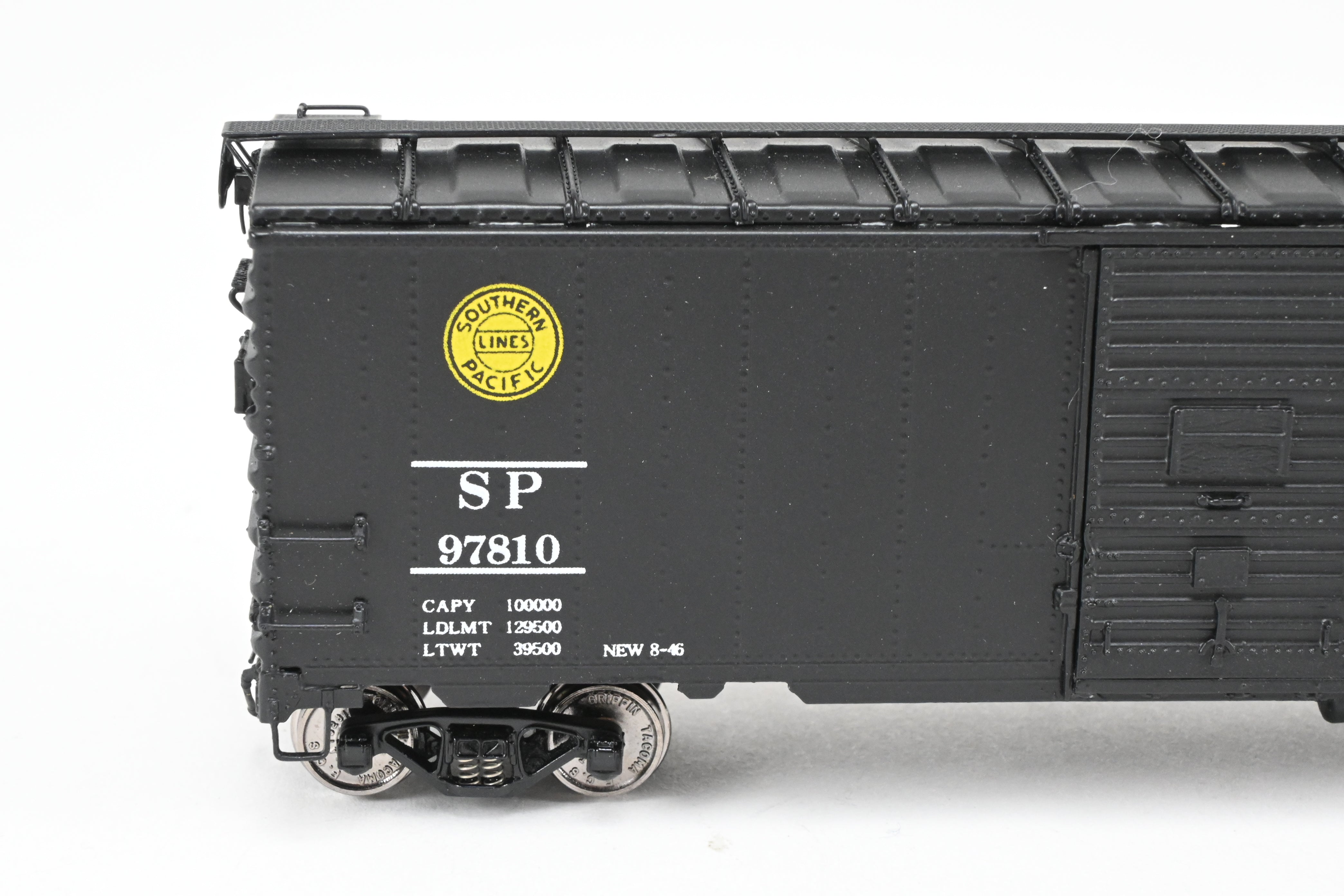 HO Scale Brass Model of Southern Pacific Overnight Boxcar B-50-24 Class with ASF A-3 Trucks, Beaver Creek Special Collector's Edition, FP No. 97810