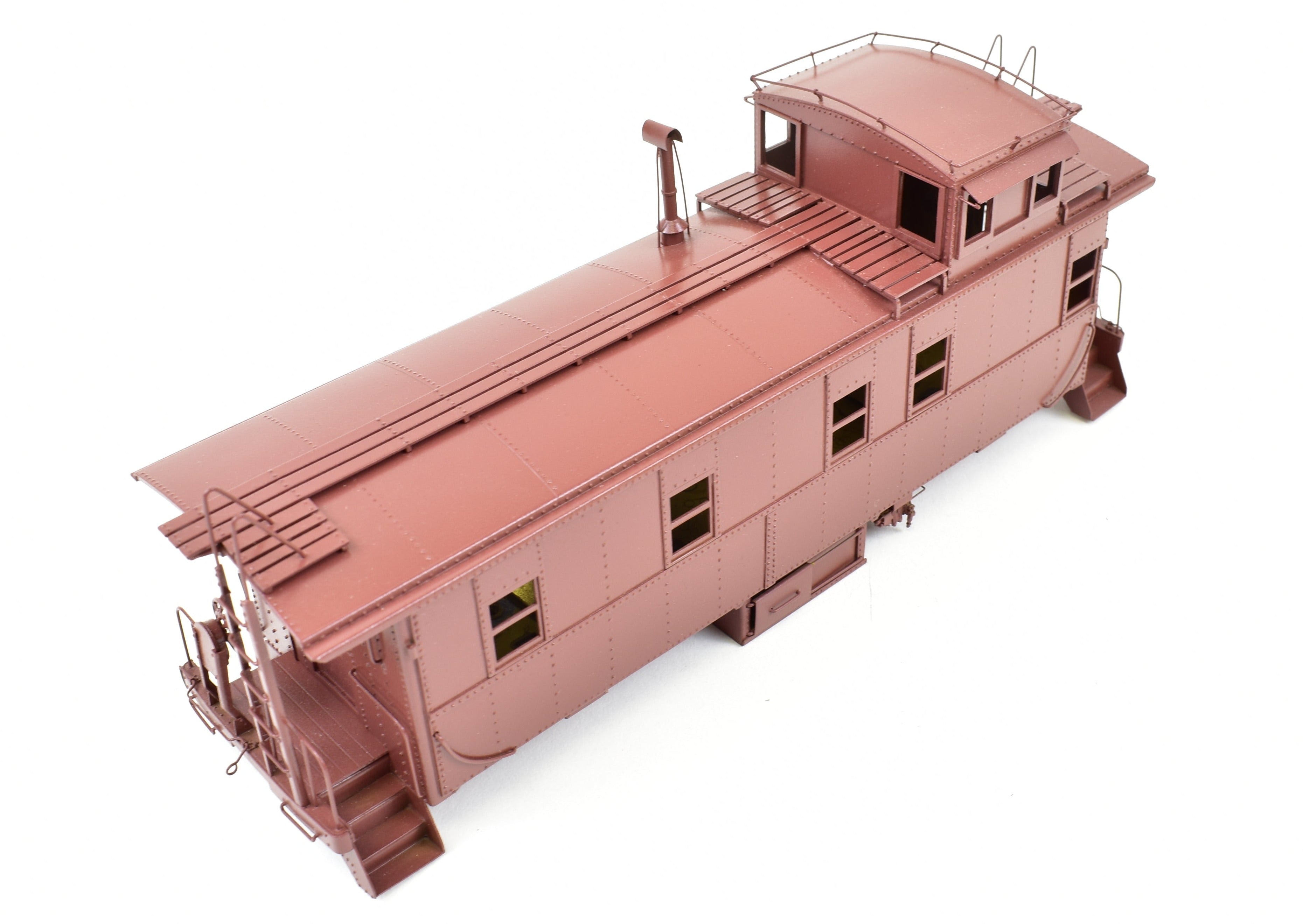 O Scale Brass Sunset Models ATSF - Santa Fe #1951 Steel Caboose, Partial Paint, No Trucks, As-Is