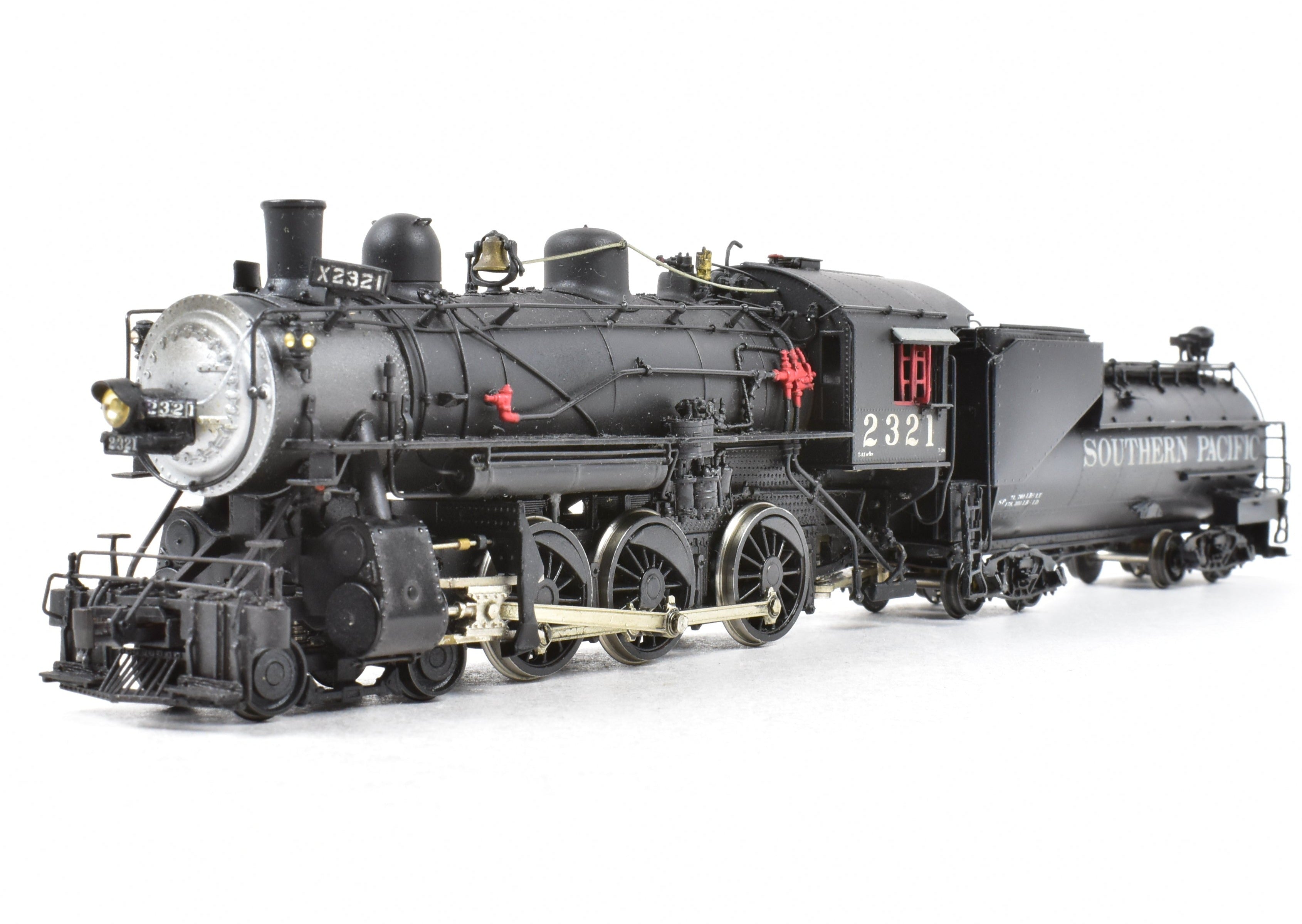 HO Scale Brass Model Train - Precision Scale Co. SP (Southern Pacific) Class T - 28 4 - 6 - 0 Factory Painted with Added DCC Functionality