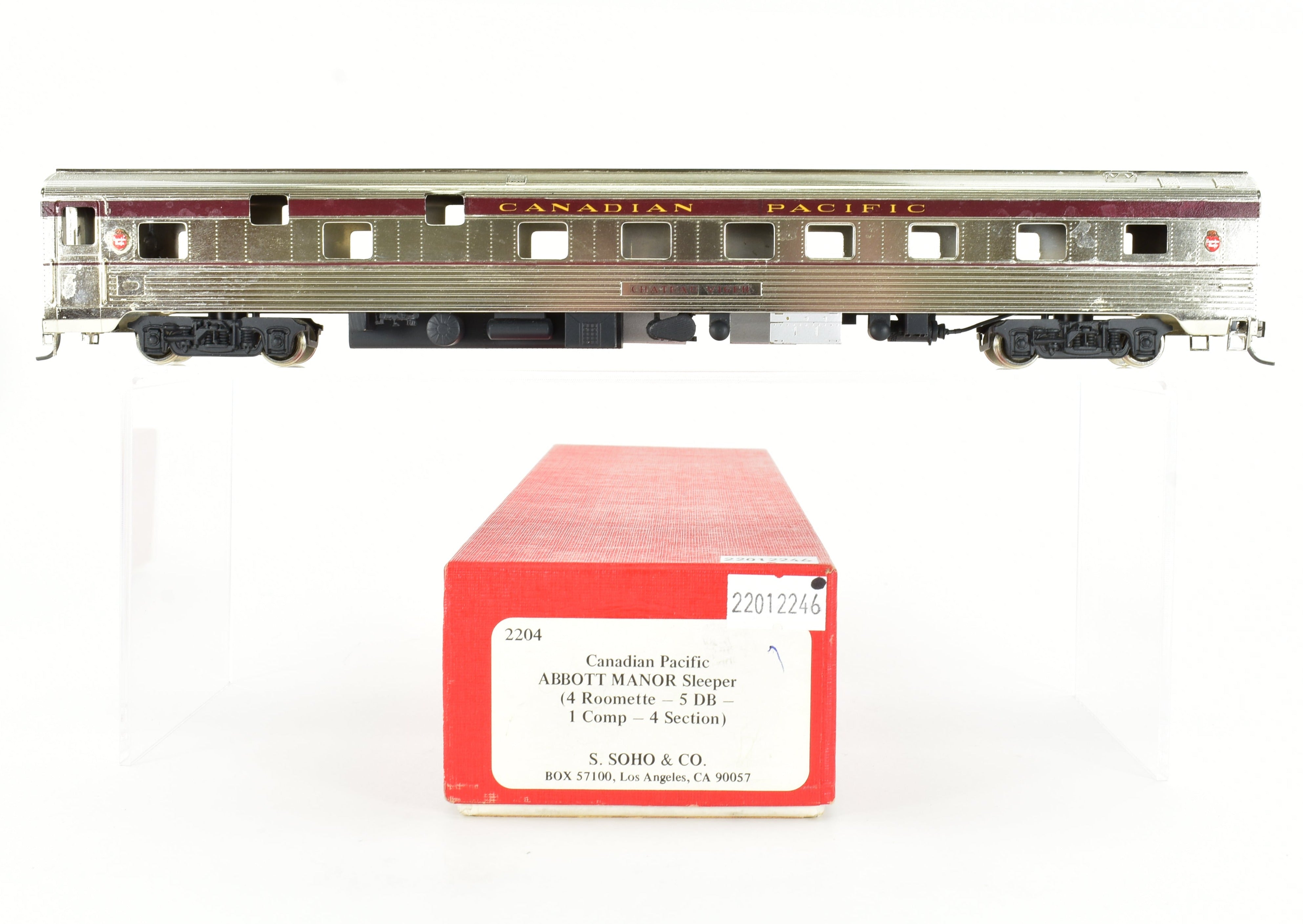 HO Brass S. Soho & Co. Canadian Pacific Railroad Custom Finished Lightweight Sleeper