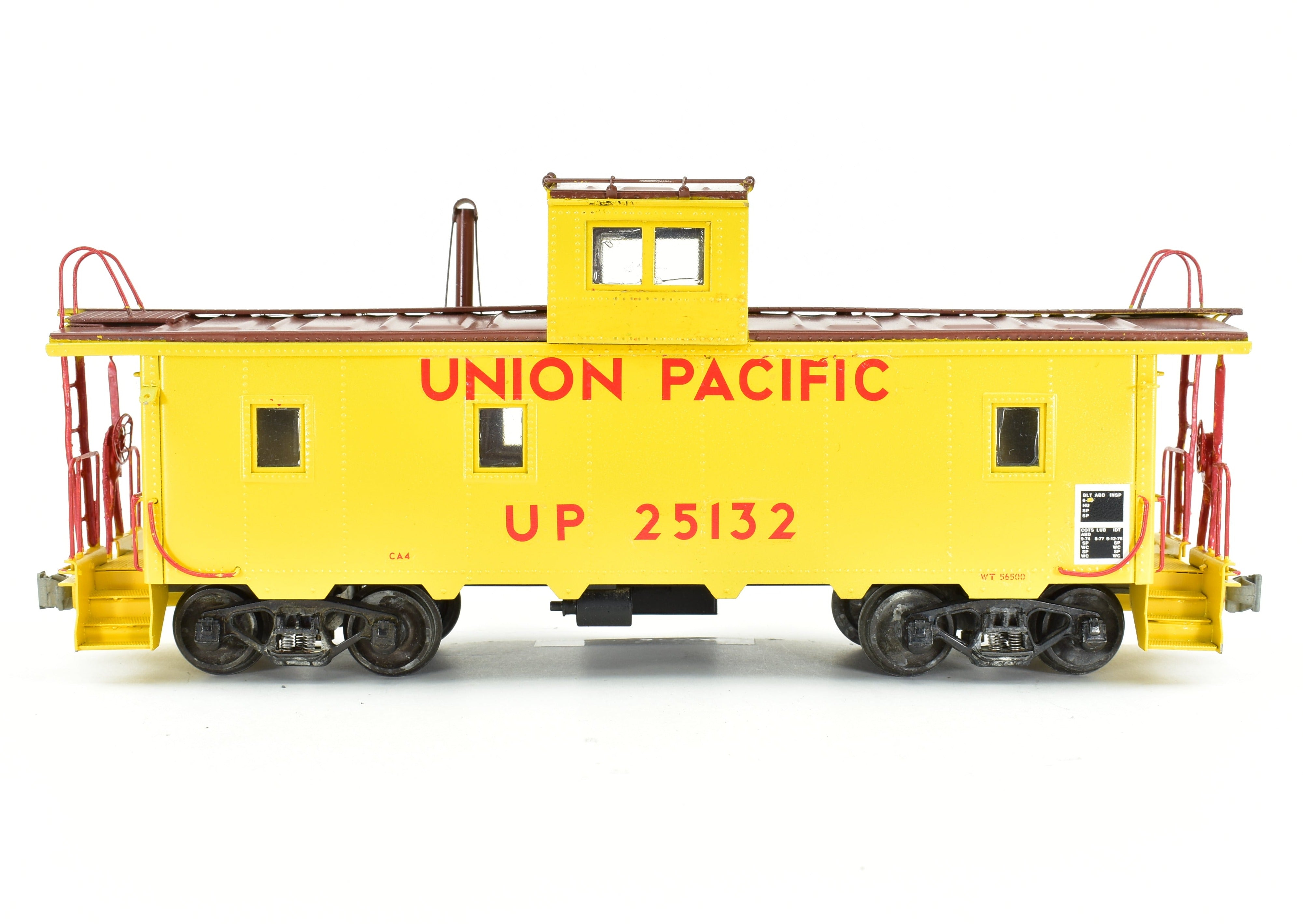 Custom Painted O Scale Union Pacific CA - 4 Steel Cupola Caboose by Max Gray