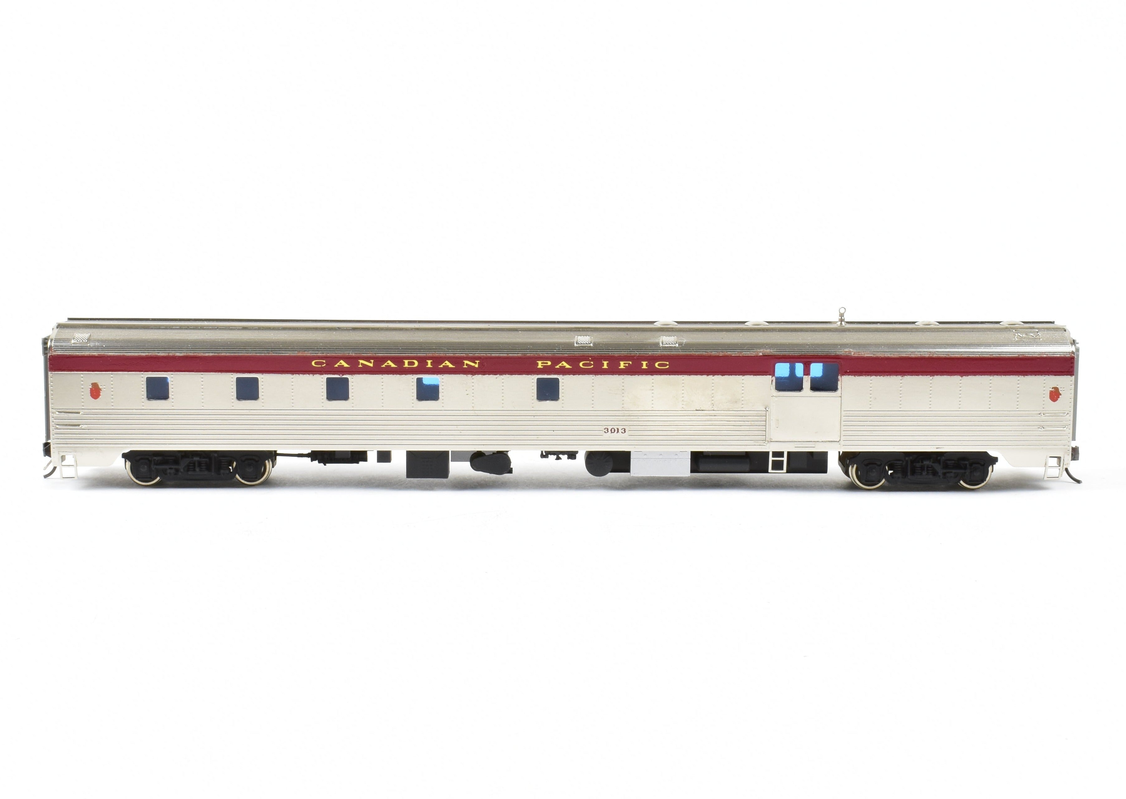 HO Scale Brass Model of Canadian Pacific Railroad #610 Lightweight Baggage Dormitory Custom Finished by S. Soho & Co.