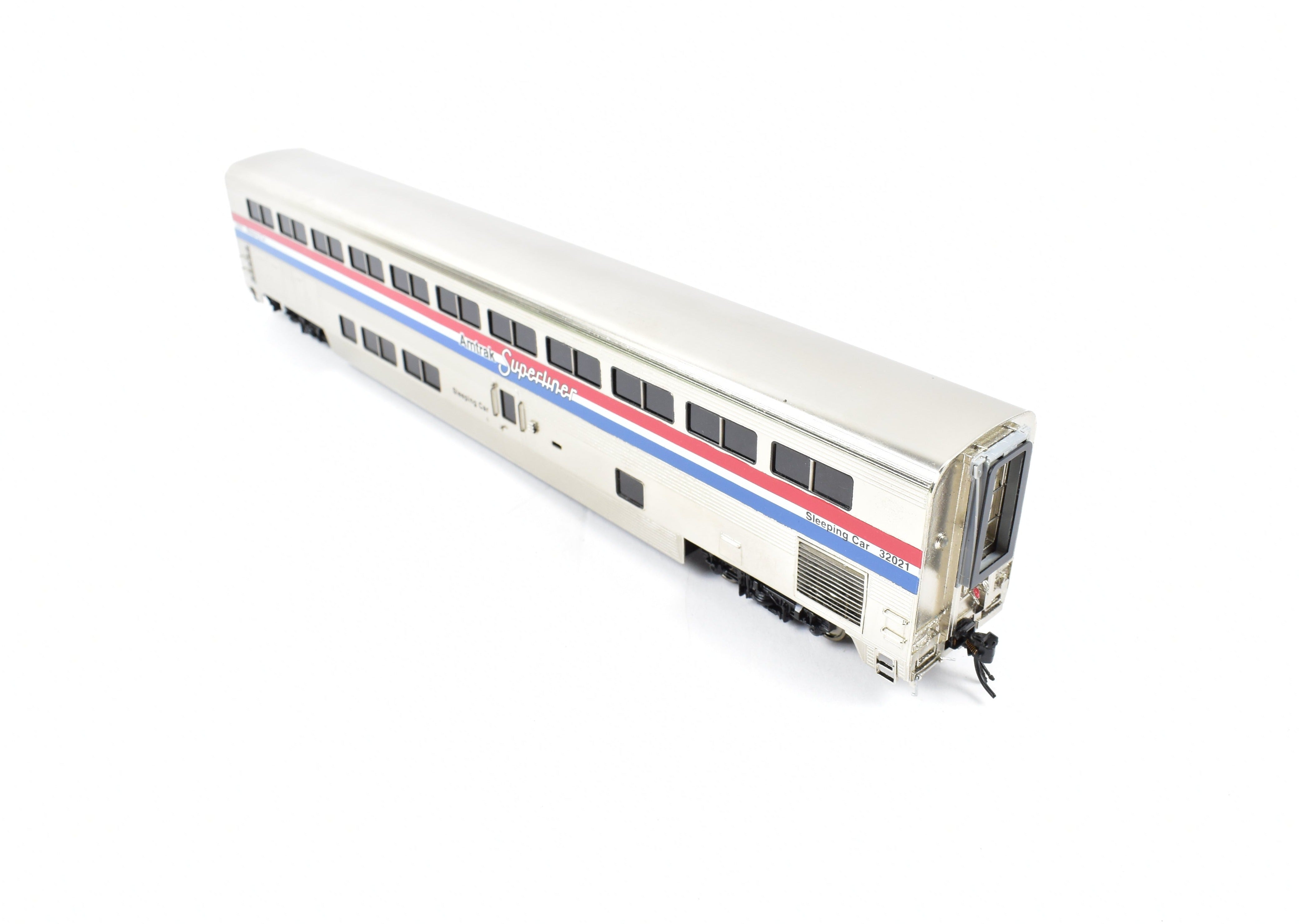 HO Scale Brass Amtrak Phase III Superliner Sleeping Car Model F/P #32021 by Overland Models, Inc. - A Collectible Train Replica
