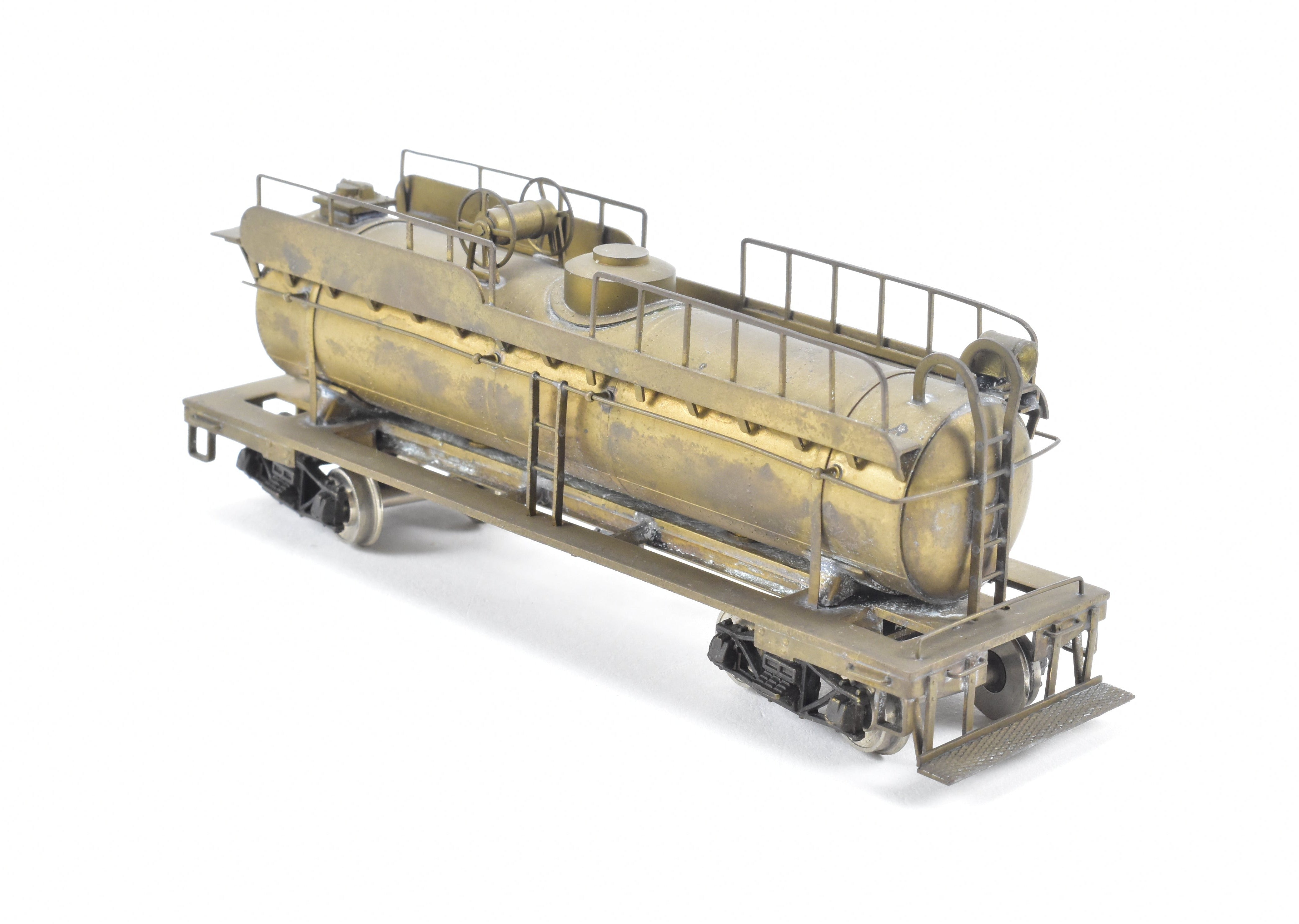 HO Brass Northwest Short Line Logging Tank Car/Aux Tender, No Box, Good Condition