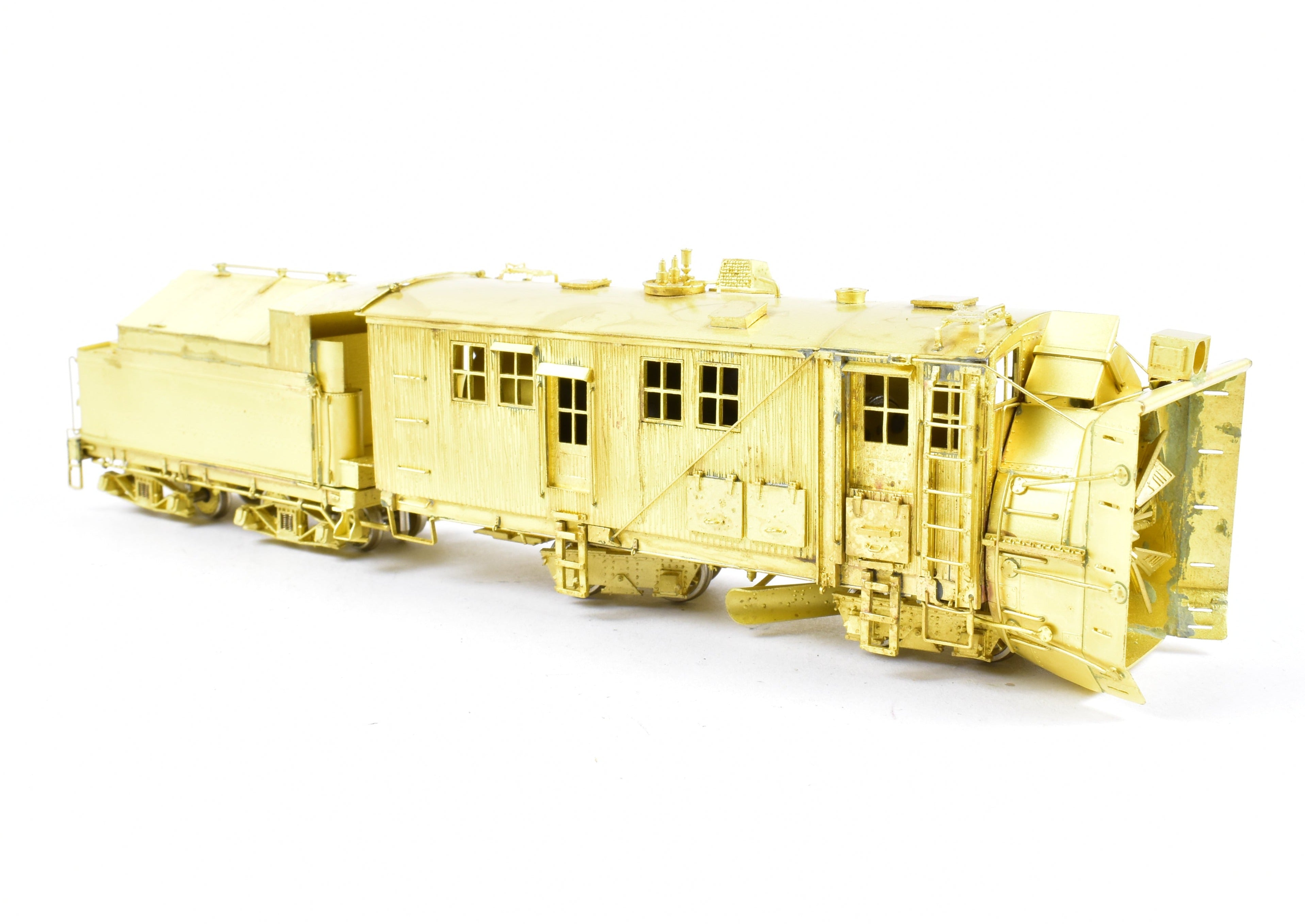 1991 HOn3 Brass D&RGW 'O-Y' Rotary Snowplow by OMI with Tender