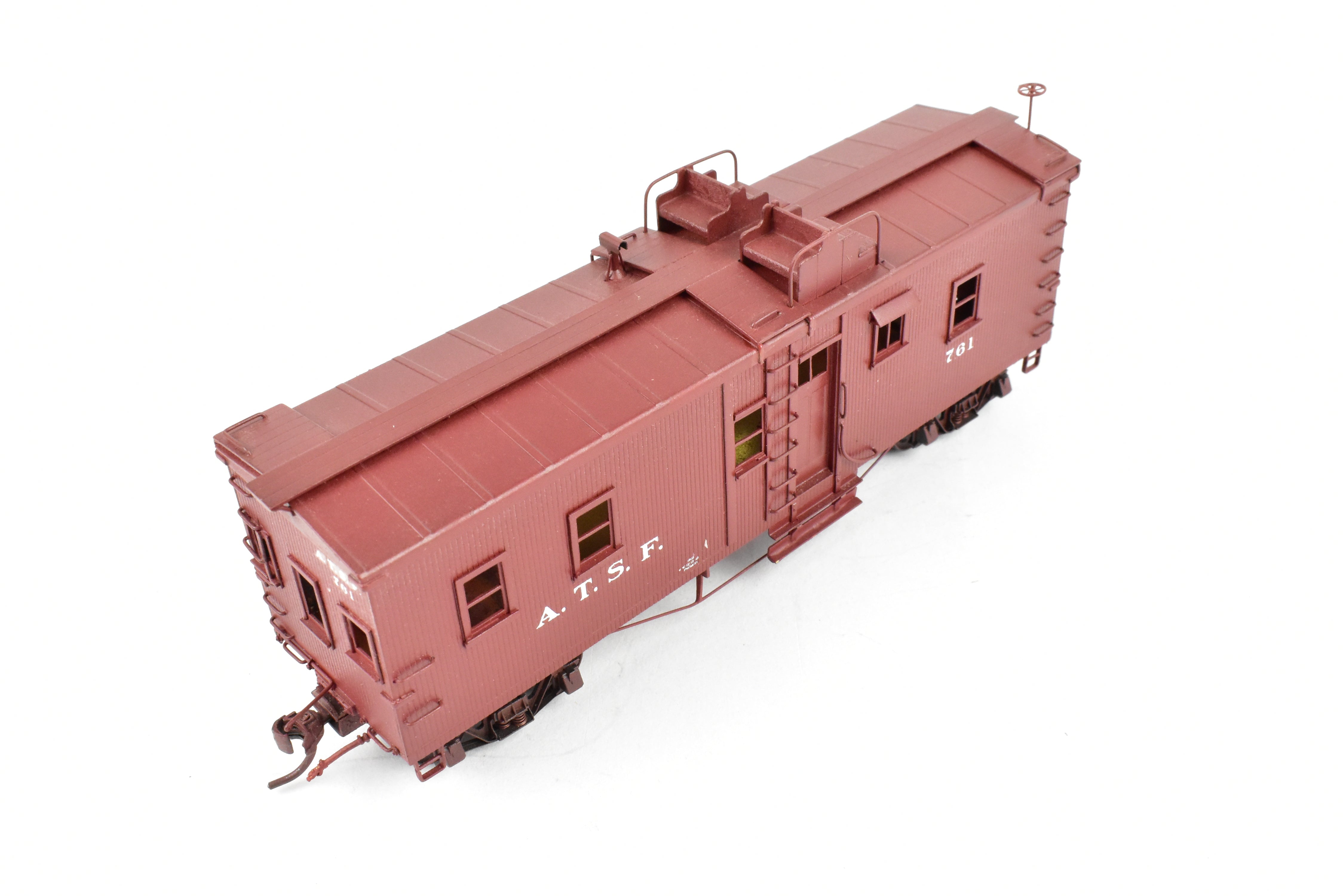 Custom Painted HO Brass Key Imports ATSF Santa Fe Caboose No. 761
