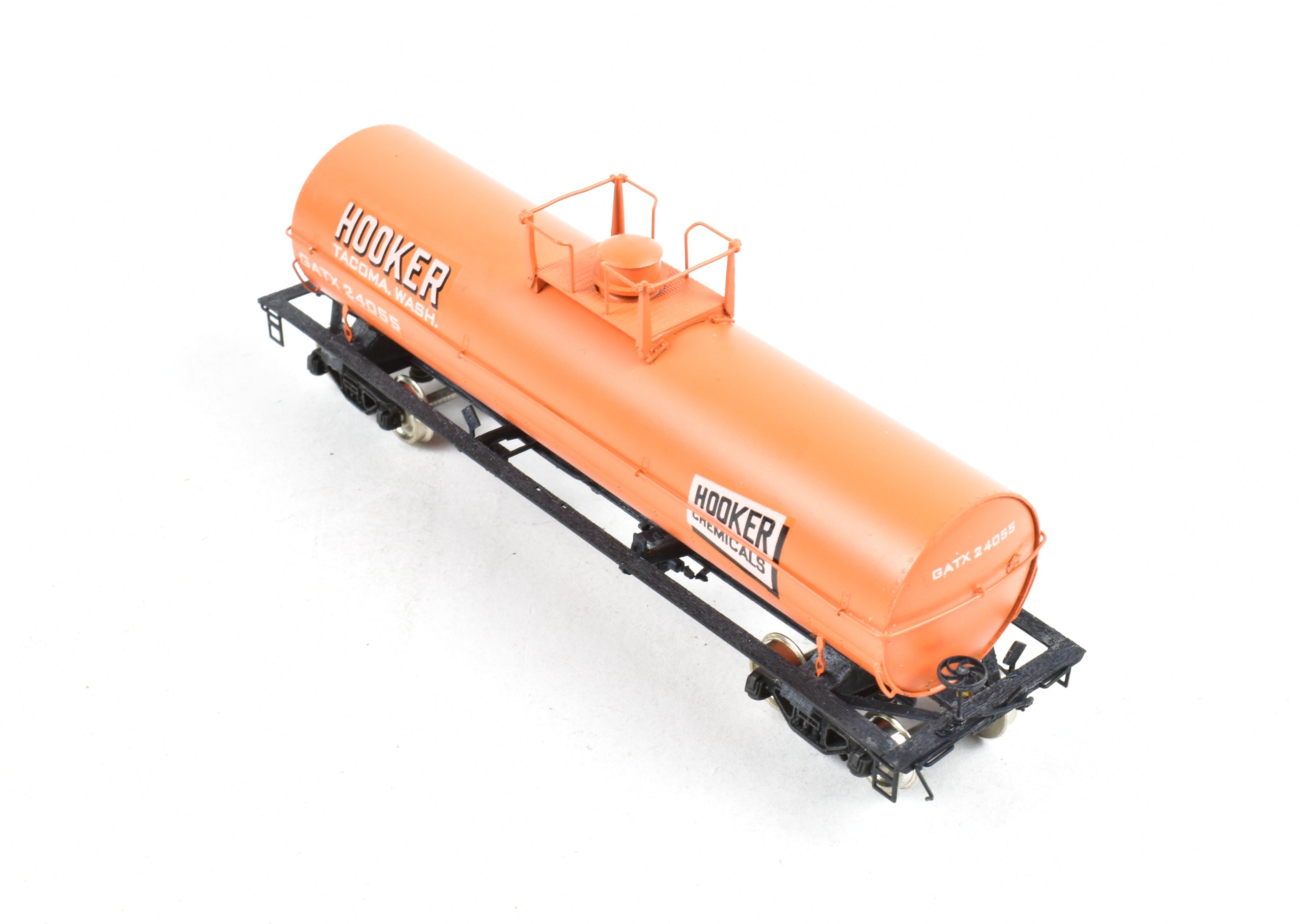 HO Brass PSC Precision 11,141 Gallon Orange Hooker Chemicals Tank Car