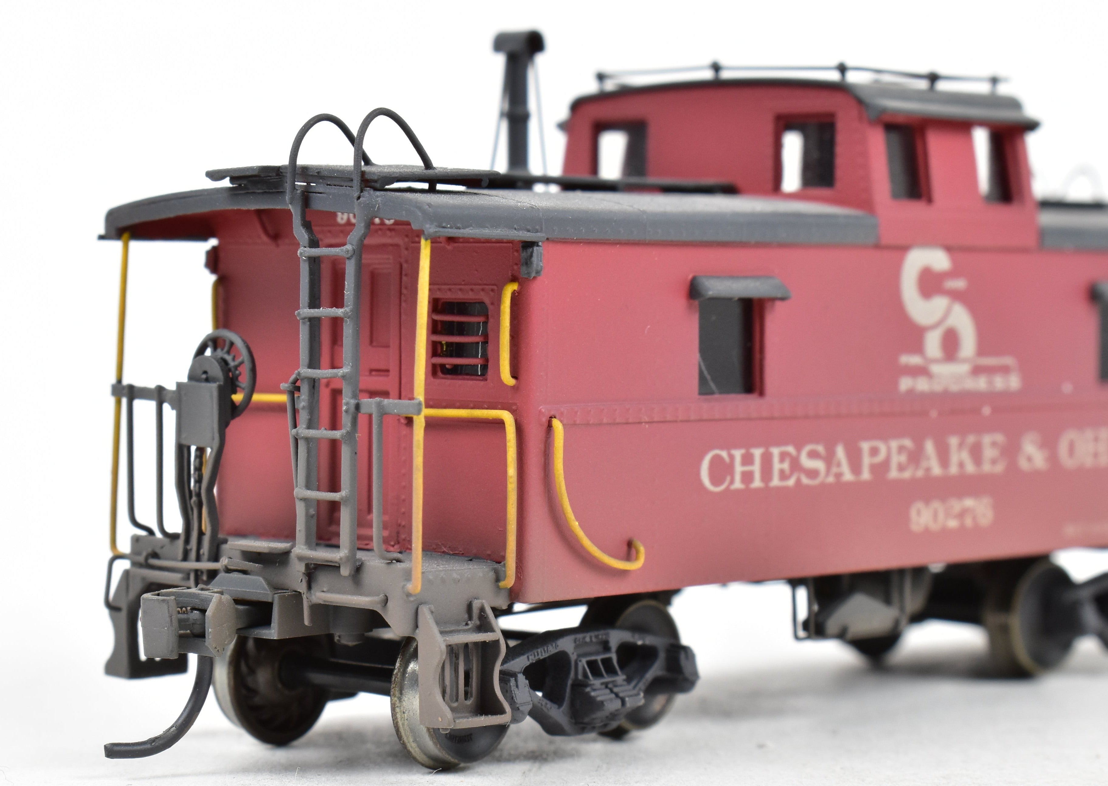 HO Brass OMI C&O Steel Caboose #90276 with Custom Paint & Weathering